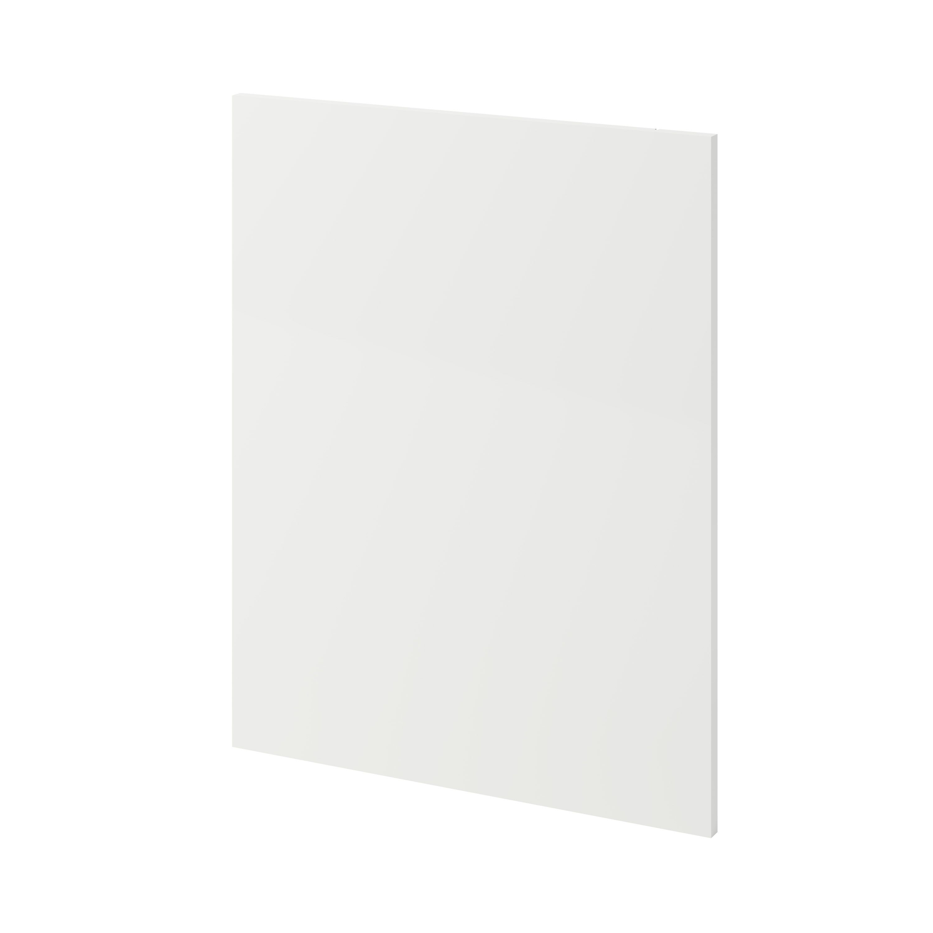 GoodHome Stevia & Garcinia Gloss white slab Standard End panel (H)720mm (W)570mm