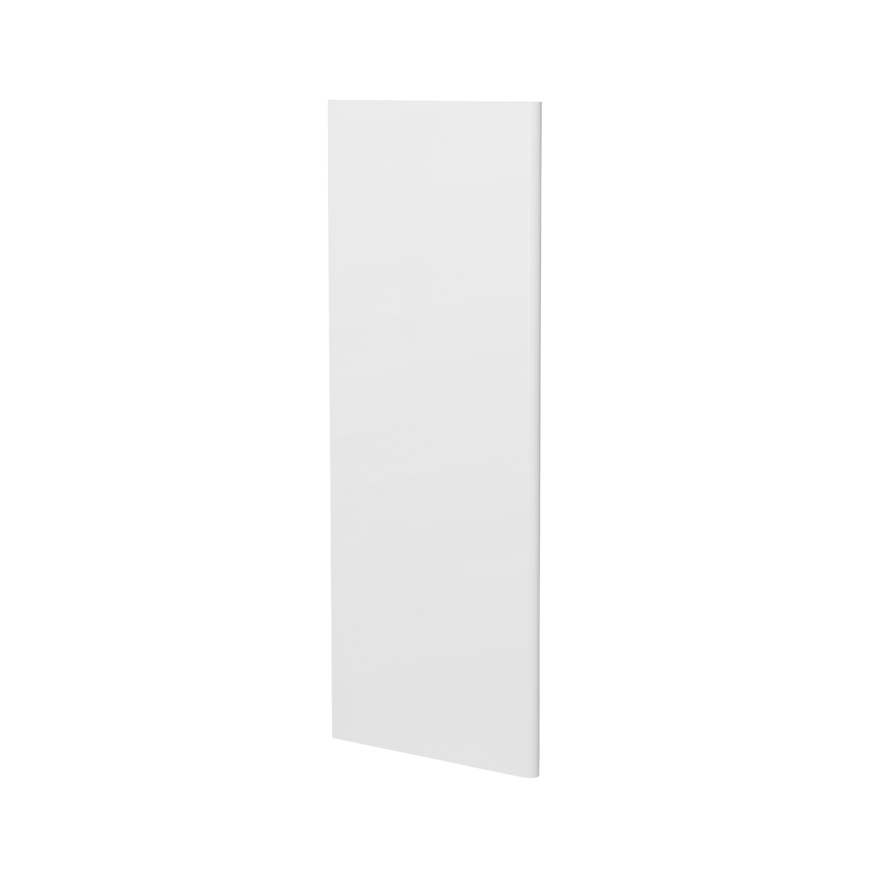 GoodHome Stevia & Garcinia Gloss white slab Standard Wall Clad on end panel (H)960mm (W)360mm