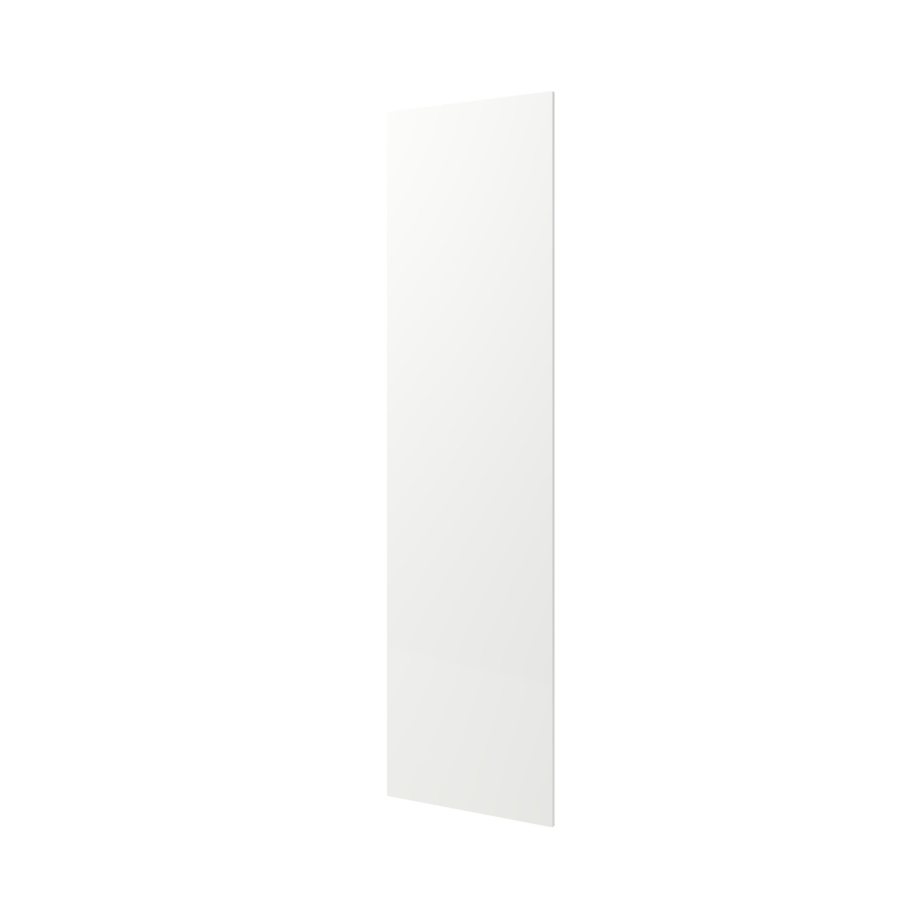 GoodHome Stevia & Garcinia Gloss white slab Tall Appliance & larder End panel (H)2190mm (W)570mm, Pair