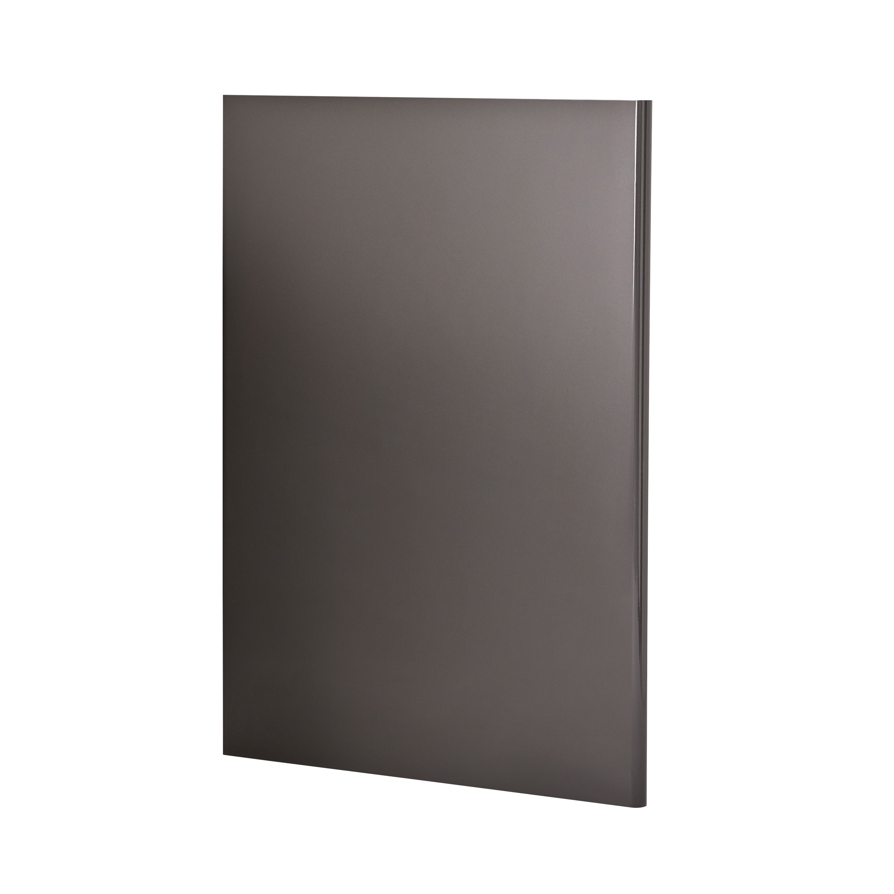 GoodHome Stevia & Garcinia Innovo handleless gloss anthracite slab Clad on end panel (H)934mm (W)640mm