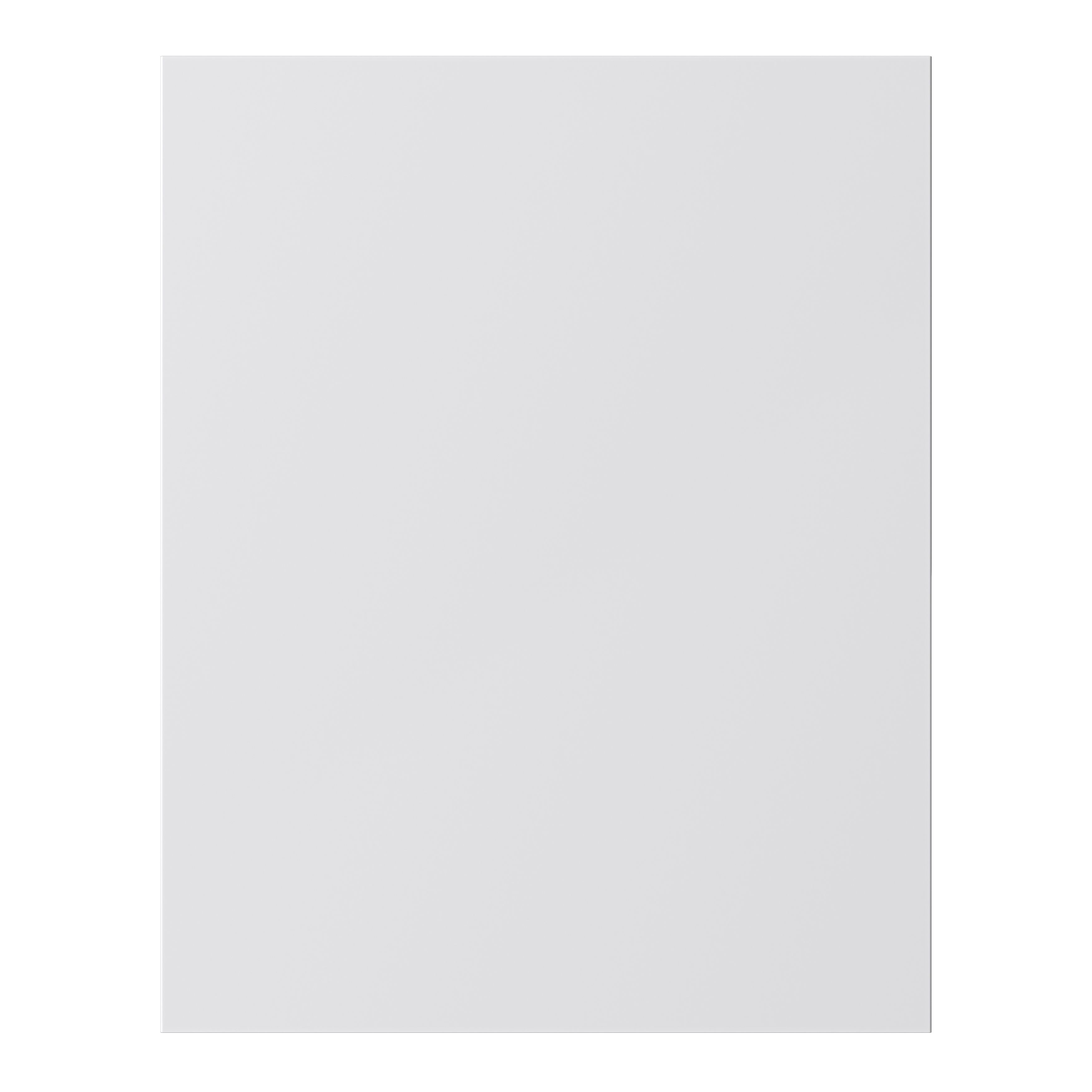 GoodHome Stevia & Garcinia Innovo handleless gloss light grey slab Standard End panel (H)715mm (W)595mm