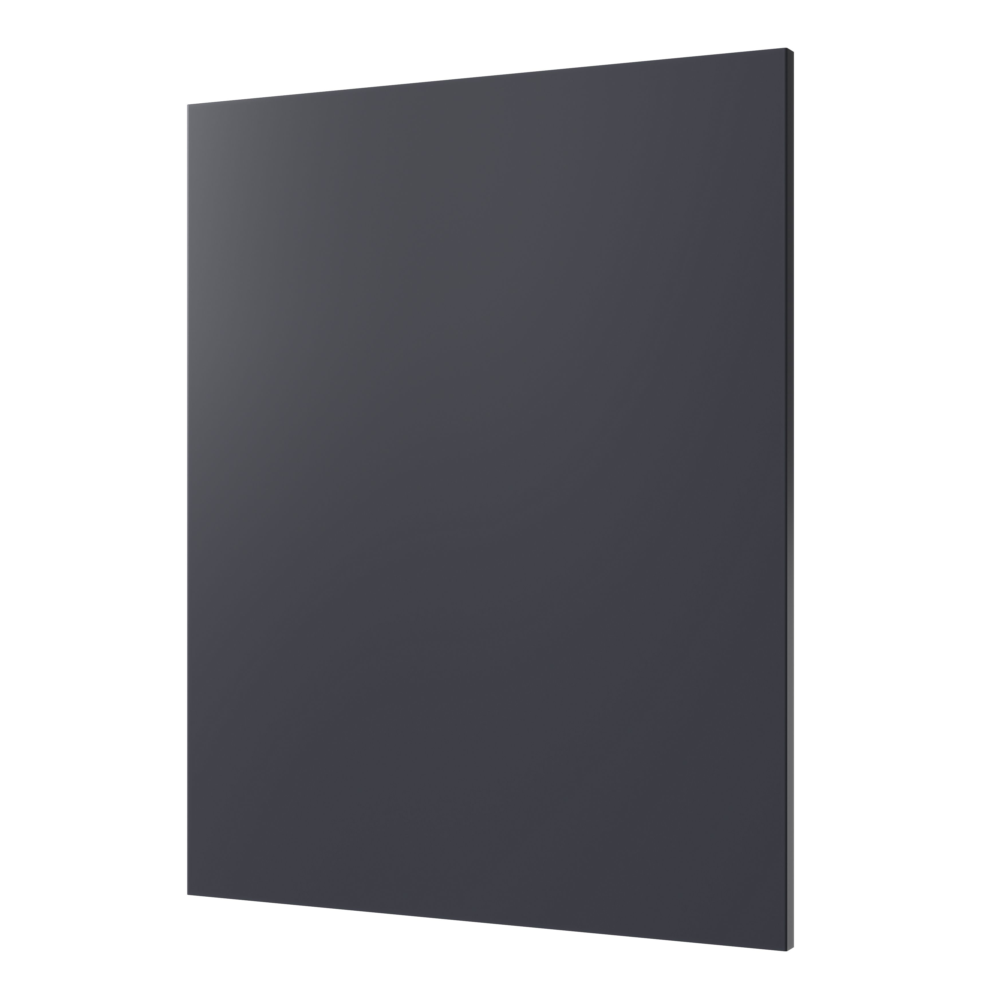 GoodHome Stevia & Garcinia Innovo handleless gloss midnight blue slab End panel (H)715mm (W)595mm