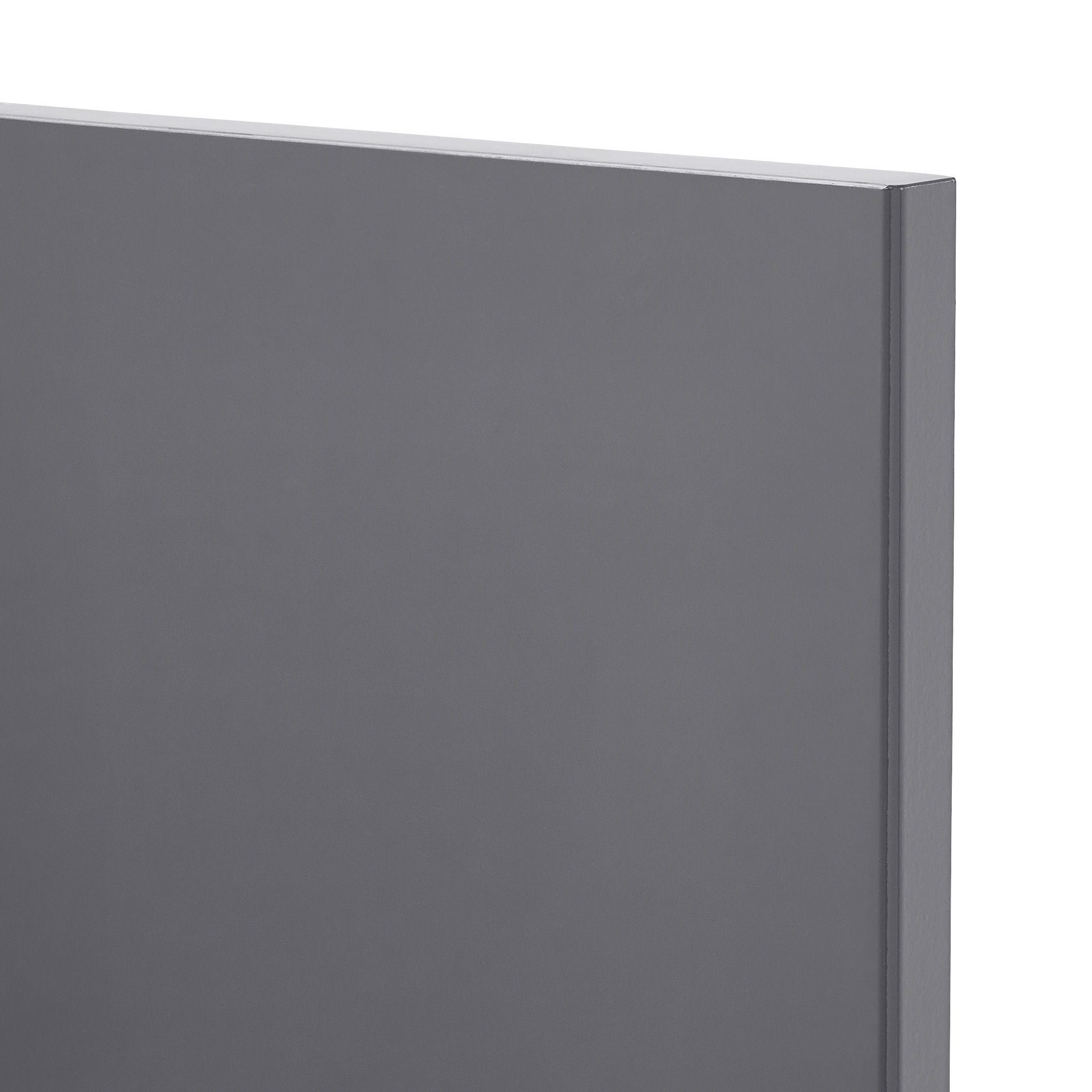 GoodHome Stevia Gloss anthracite slab Appliance Cabinet door (W)600mm (H)453mm (T)18mm