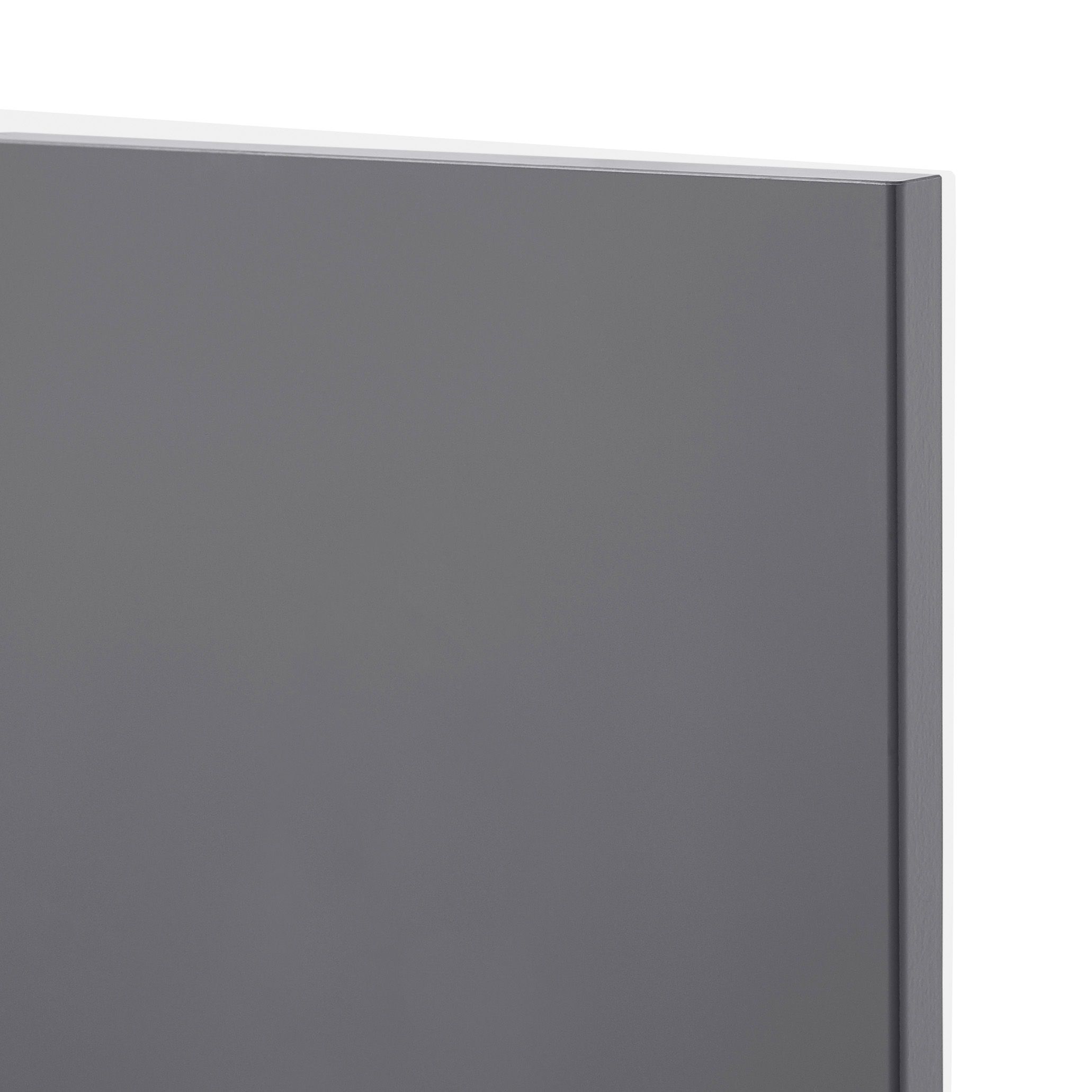 GoodHome Stevia Gloss anthracite slab Appliance Cabinet door (W)600mm (H)687mm (T)18mm