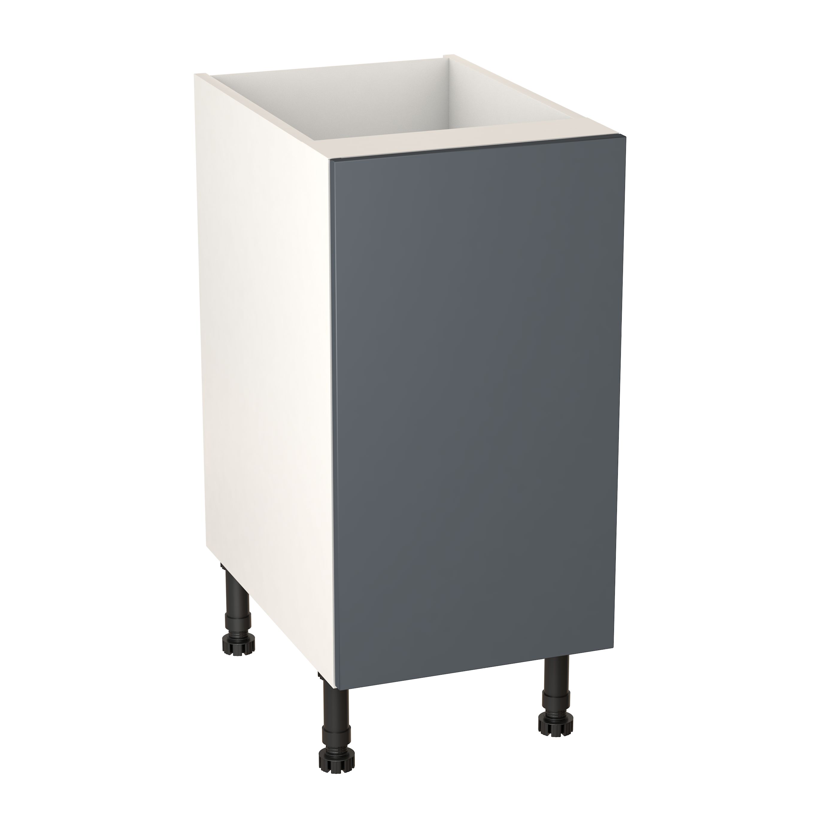 GoodHome Stevia Gloss anthracite slab Base Kitchen cabinet (W)400mm (H)720mm