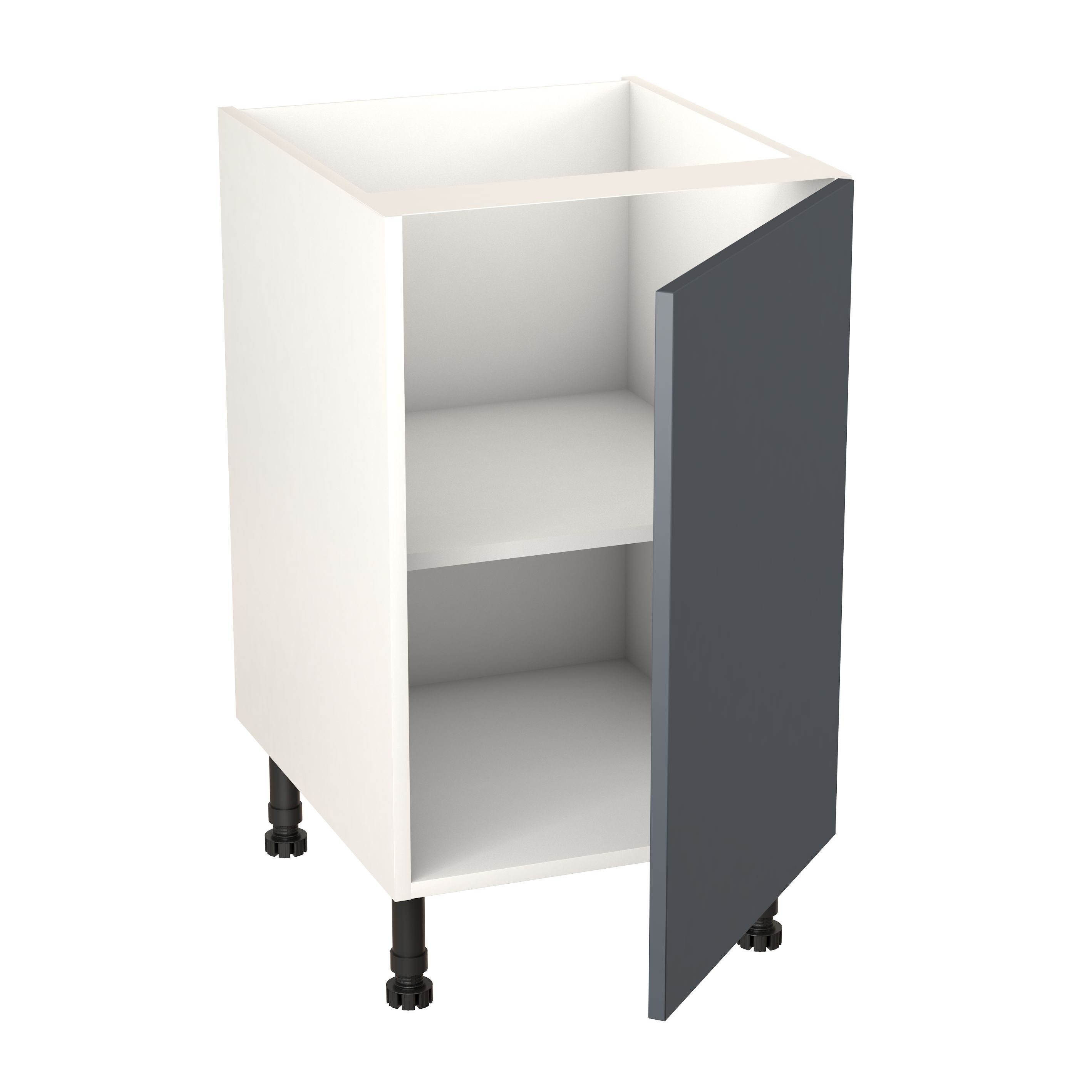 GoodHome Stevia Gloss anthracite slab Base Kitchen cabinet (W)500mm (H)720mm
