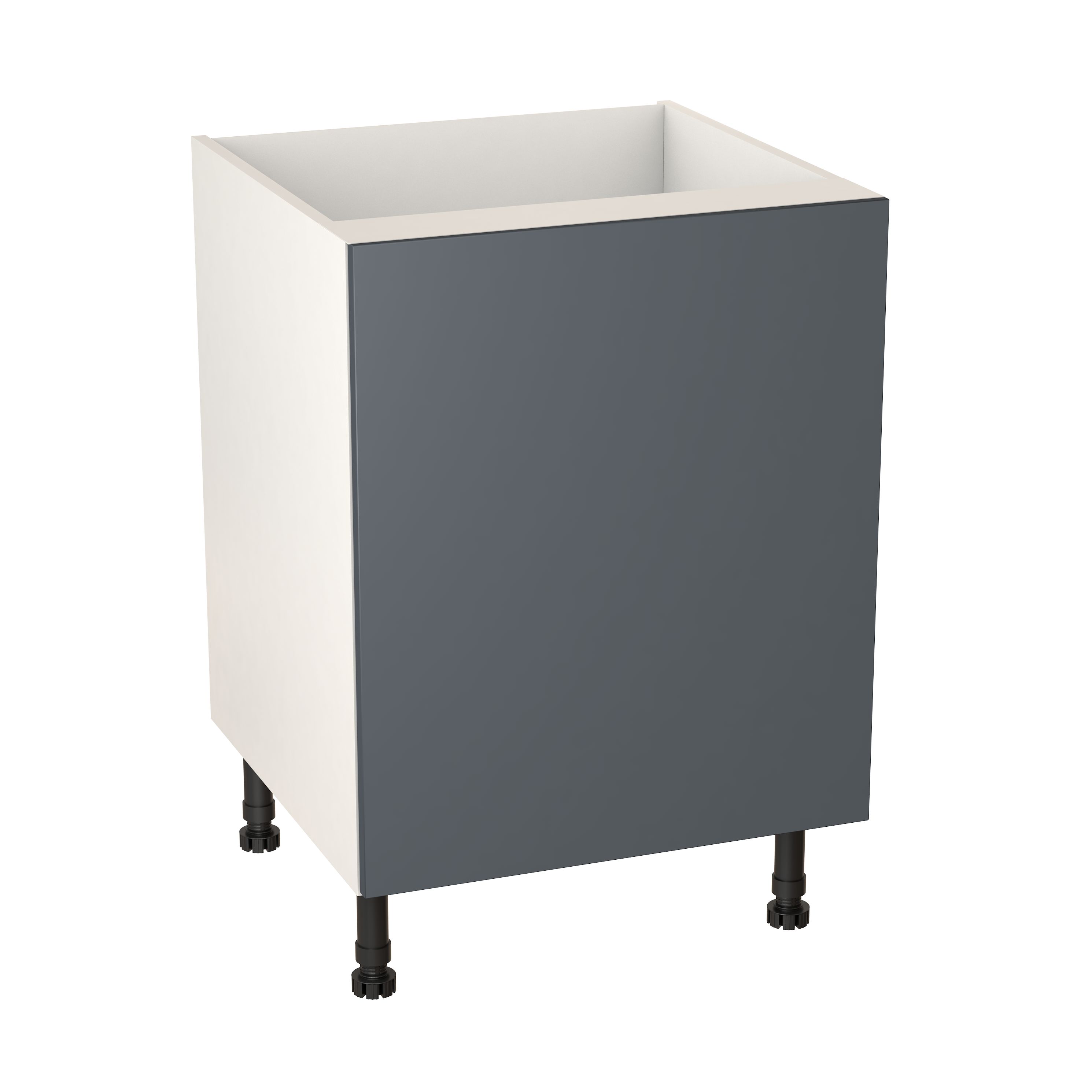 GoodHome Stevia Gloss anthracite slab Base Kitchen cabinet (W)600mm (H)720mm