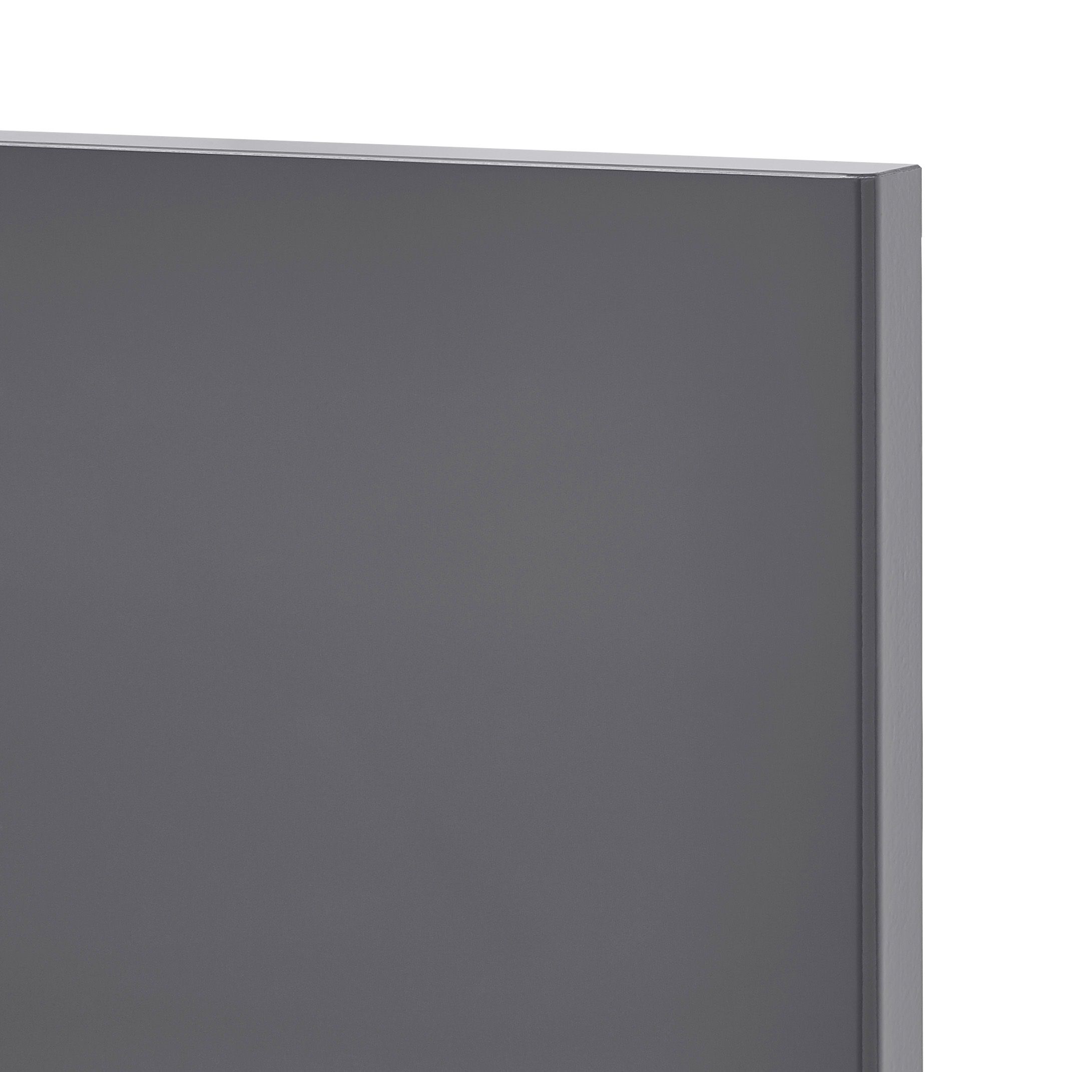 GoodHome Stevia Gloss anthracite slab Drawer front, bridging door & bi fold door, (W)600mm (H)356mm (T)18mm