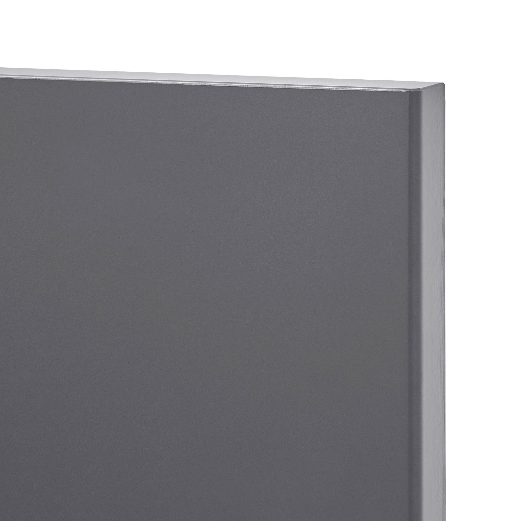 GoodHome Stevia Gloss anthracite slab Drawer front, bridging door & bi fold door, (W)800mm (H)356mm (T)18mm
