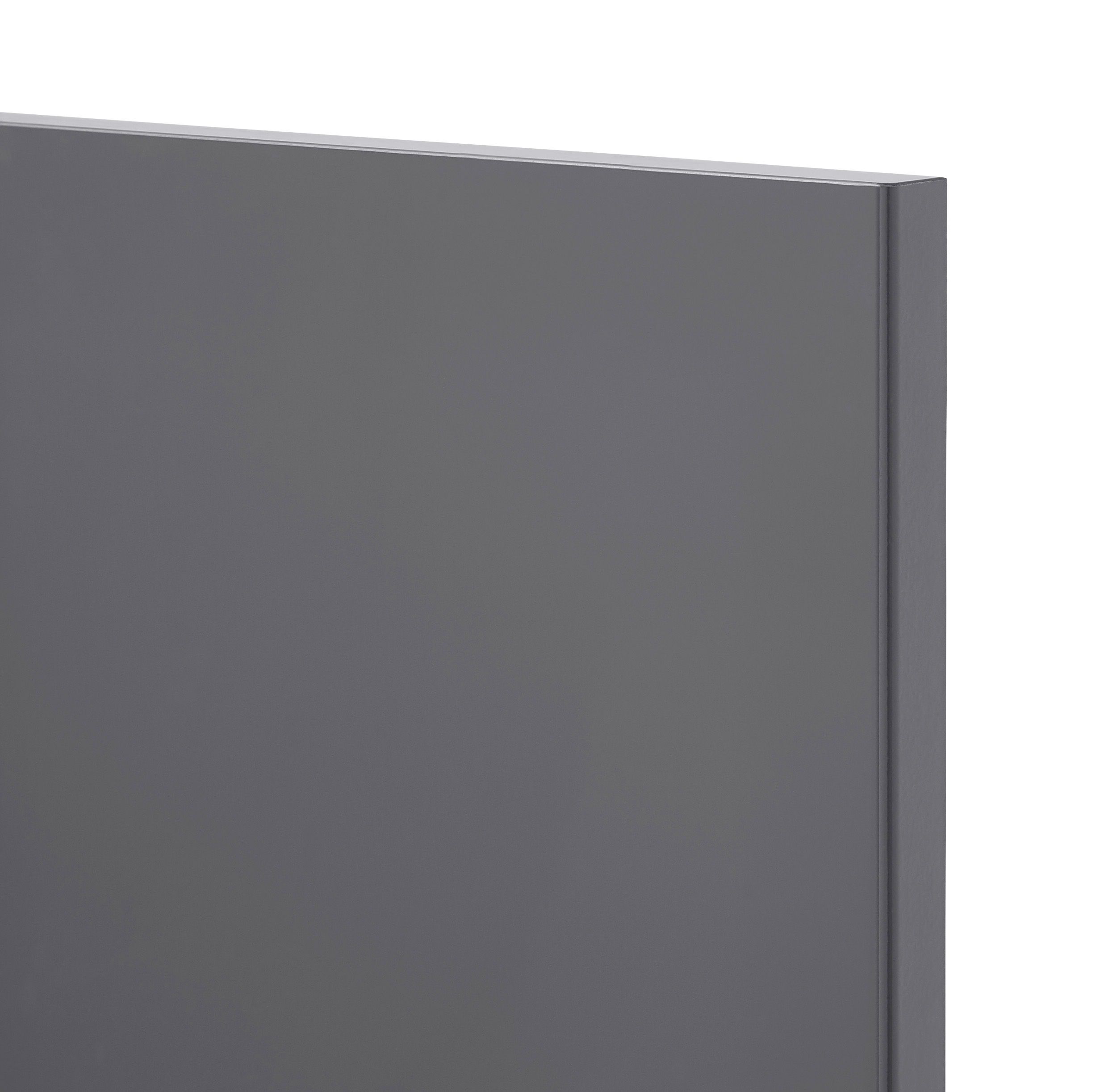 GoodHome Stevia Gloss anthracite slab Drawerline Cabinet door, (W)300mm (H)715mm (T)18mm
