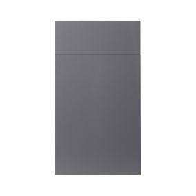 GoodHome Stevia Gloss anthracite slab Drawerline Cabinet door, (W)400mm (H)715mm (T)18mm