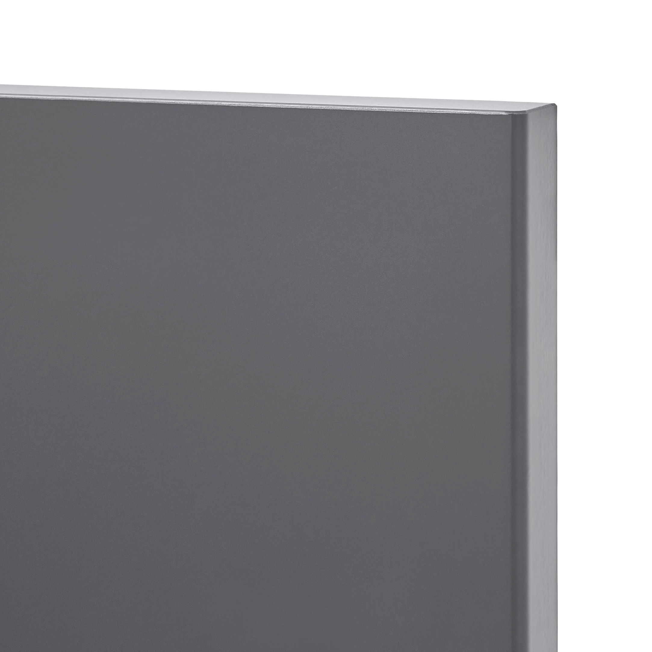 GoodHome Stevia Gloss anthracite slab Drawerline Cabinet door, (W)400mm (H)715mm (T)18mm