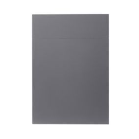 GoodHome Stevia Gloss anthracite slab Drawerline Cabinet door, (W)500mm (H)715mm (T)18mm