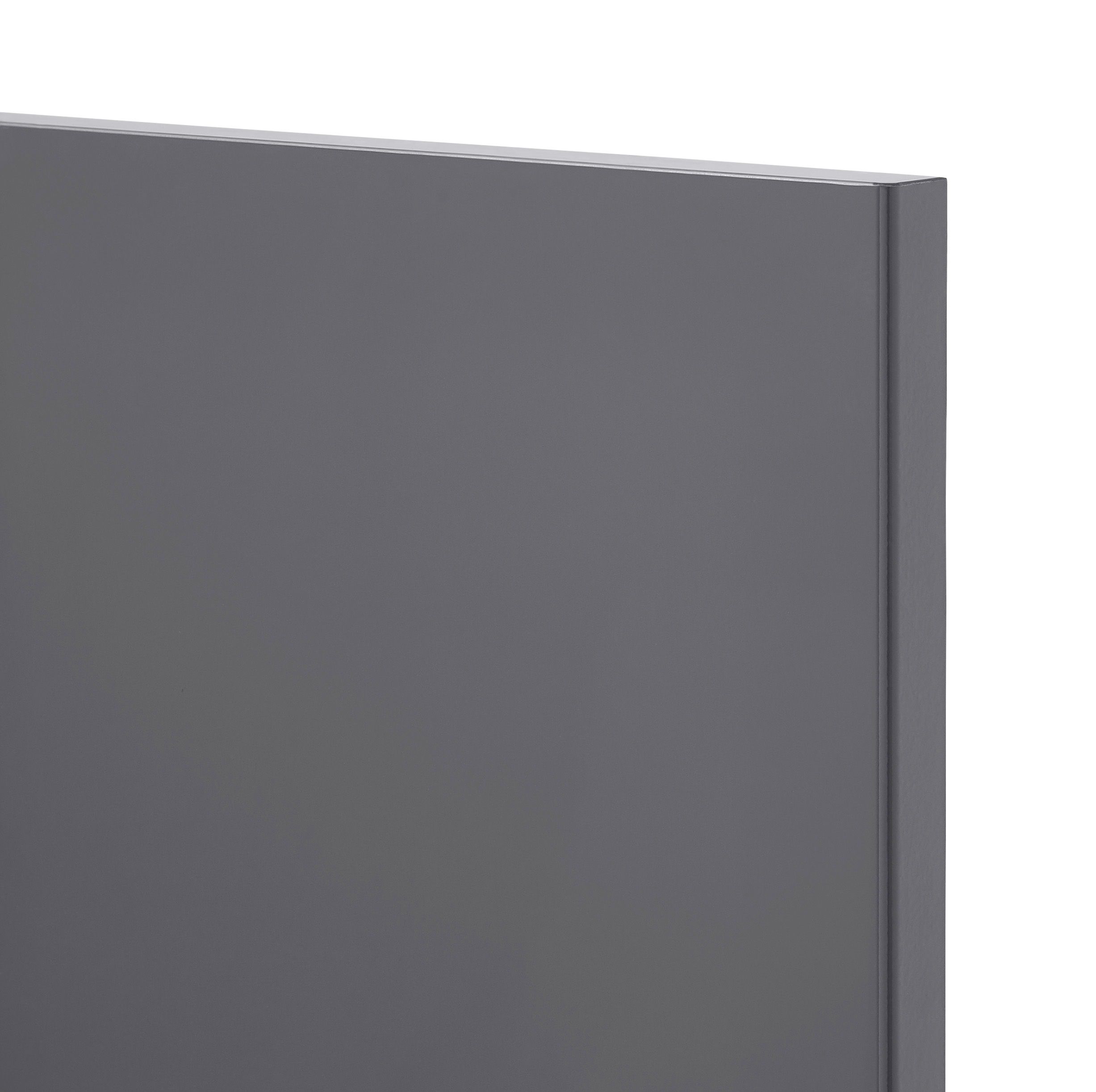 GoodHome Stevia Gloss anthracite slab Drawerline Cabinet door, (W)600mm (H)715mm (T)18mm