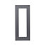 GoodHome Stevia Gloss anthracite slab Glazed Cabinet door (W)300mm (H)715mm (T)18mm