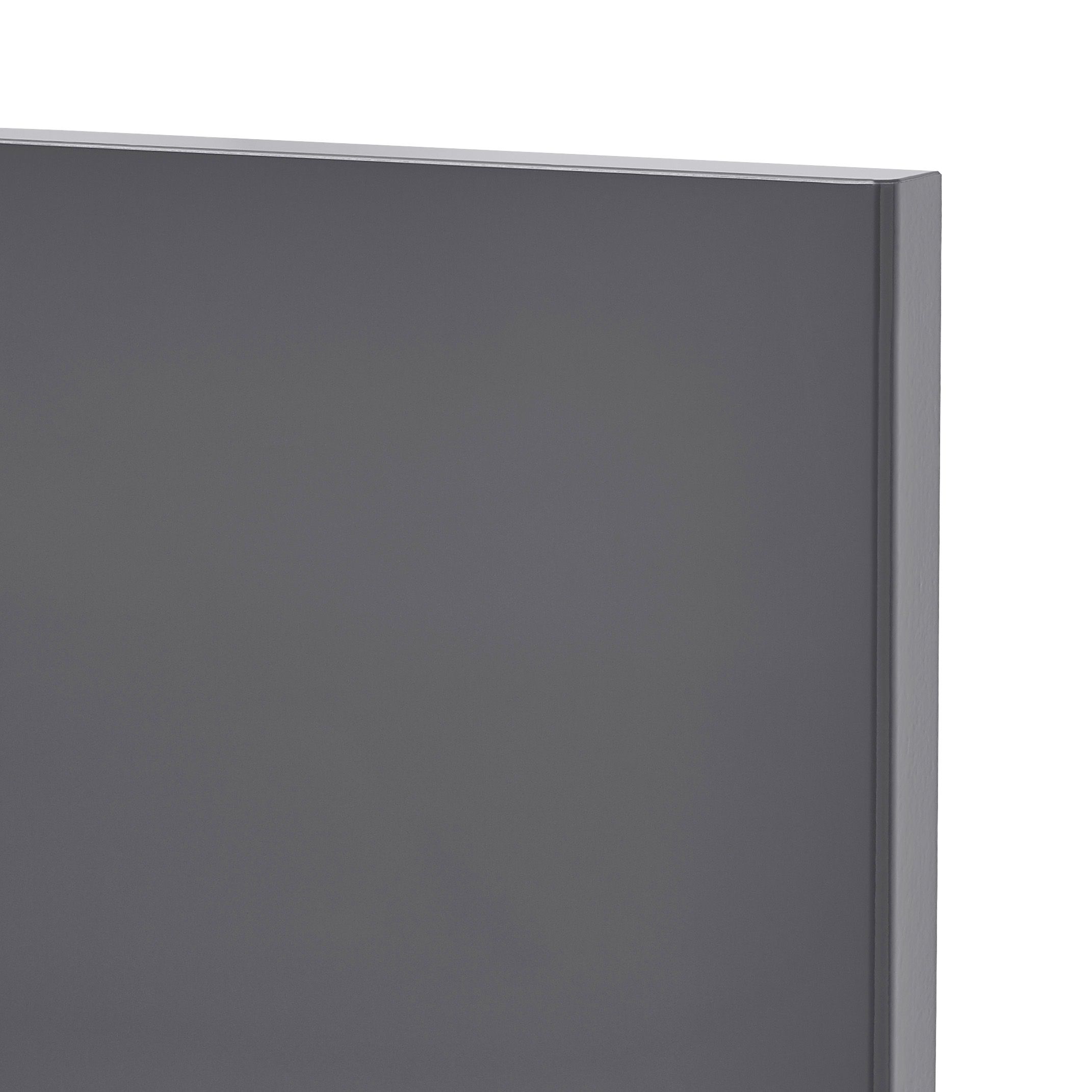 GoodHome Stevia Gloss anthracite slab Highline Cabinet door (W)400mm (H)715mm (T)18mm