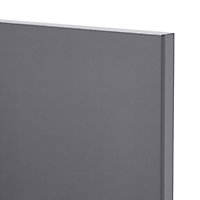 GoodHome Stevia Gloss anthracite slab Highline Cabinet door (W)500mm