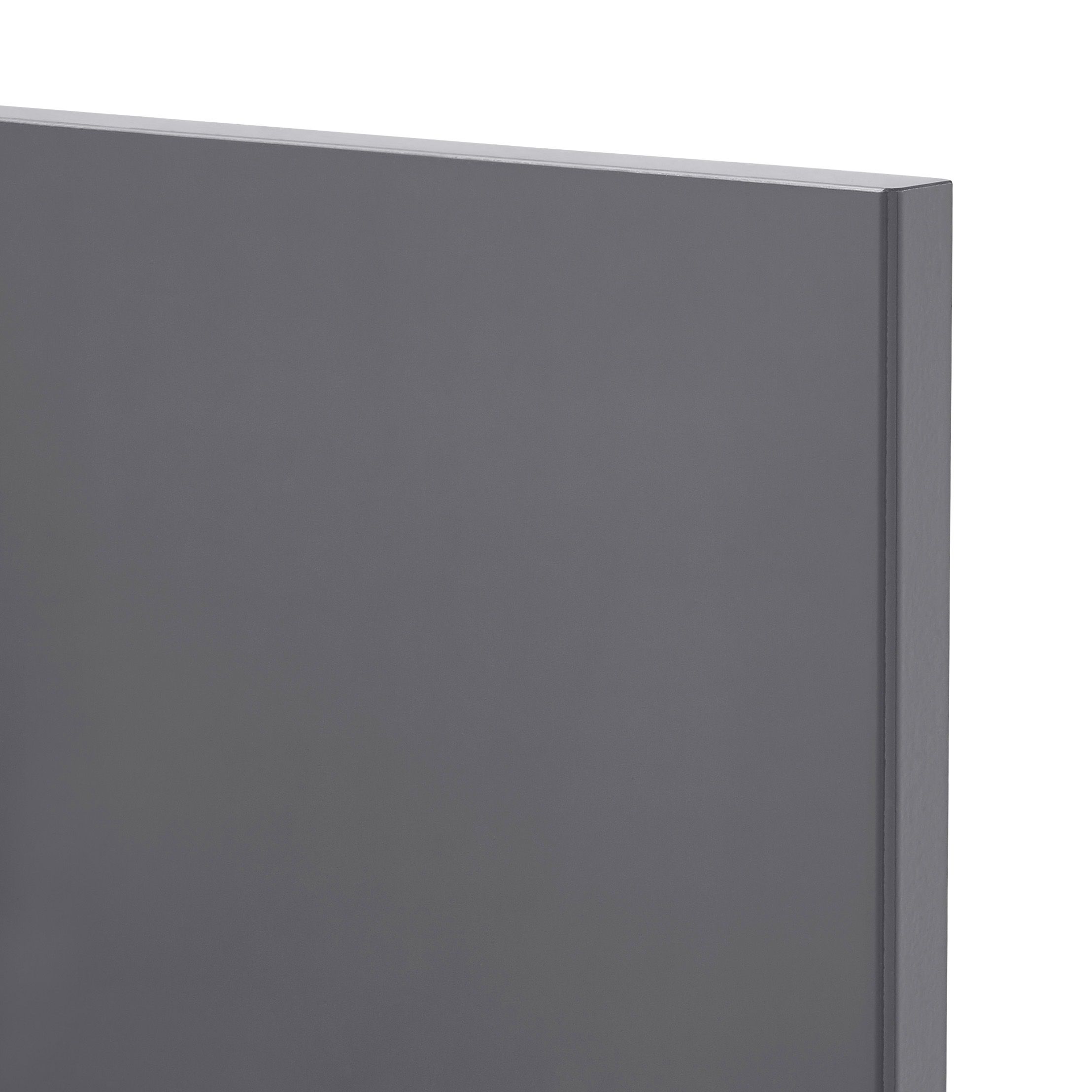 GoodHome Stevia Gloss anthracite slab Highline Cabinet door (W)600mm (H)715mm (T)18mm