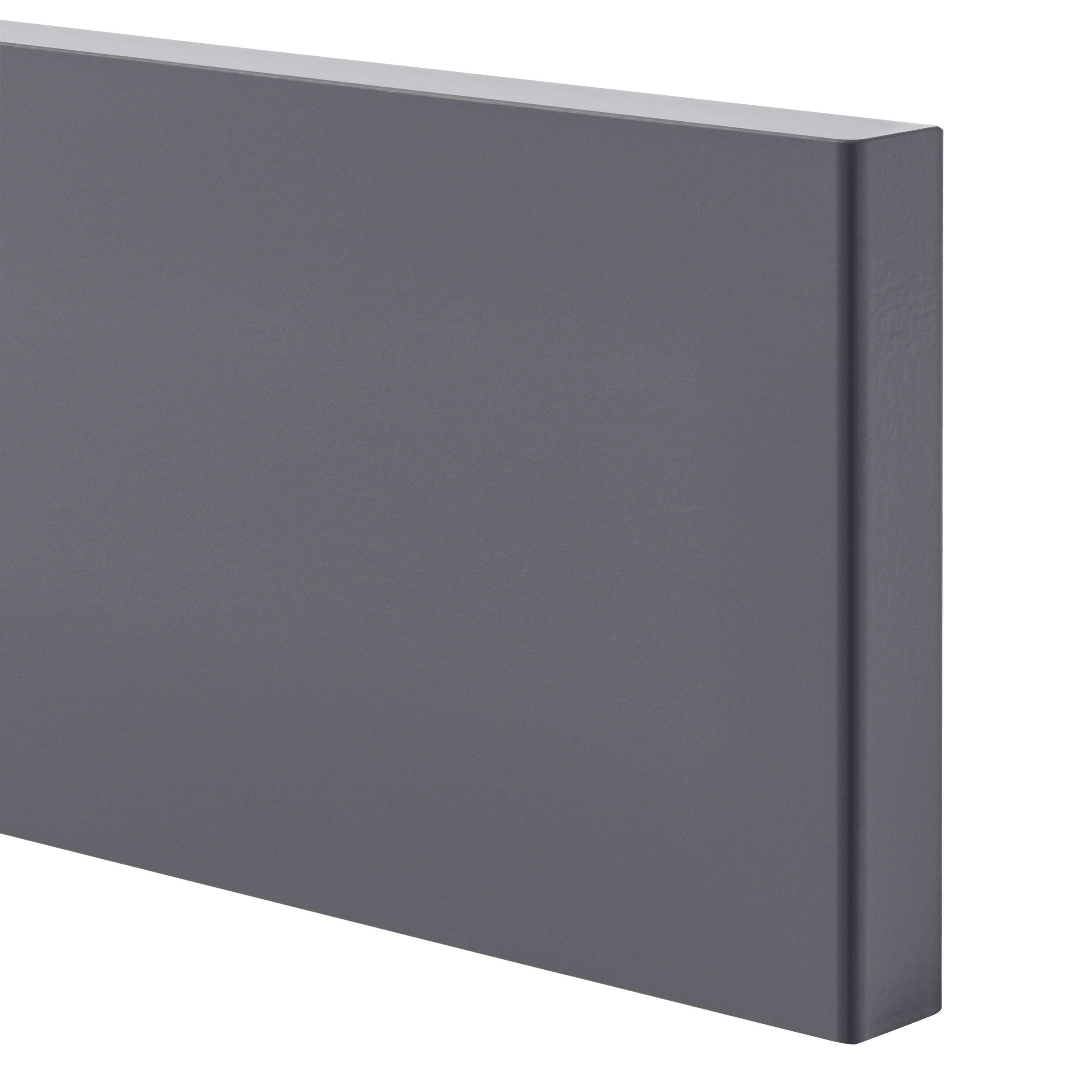 GoodHome Stevia Gloss anthracite slab Standard Appliance Filler panel (H)115mm (W)597mm