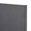 GoodHome Stevia Gloss anthracite slab Tall appliance Cabinet door (W)600mm (H)723mm (T)18mm