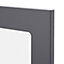 GoodHome Stevia Gloss anthracite slab Tall glazed Cabinet door (W)500mm (H)895mm (T)18mm