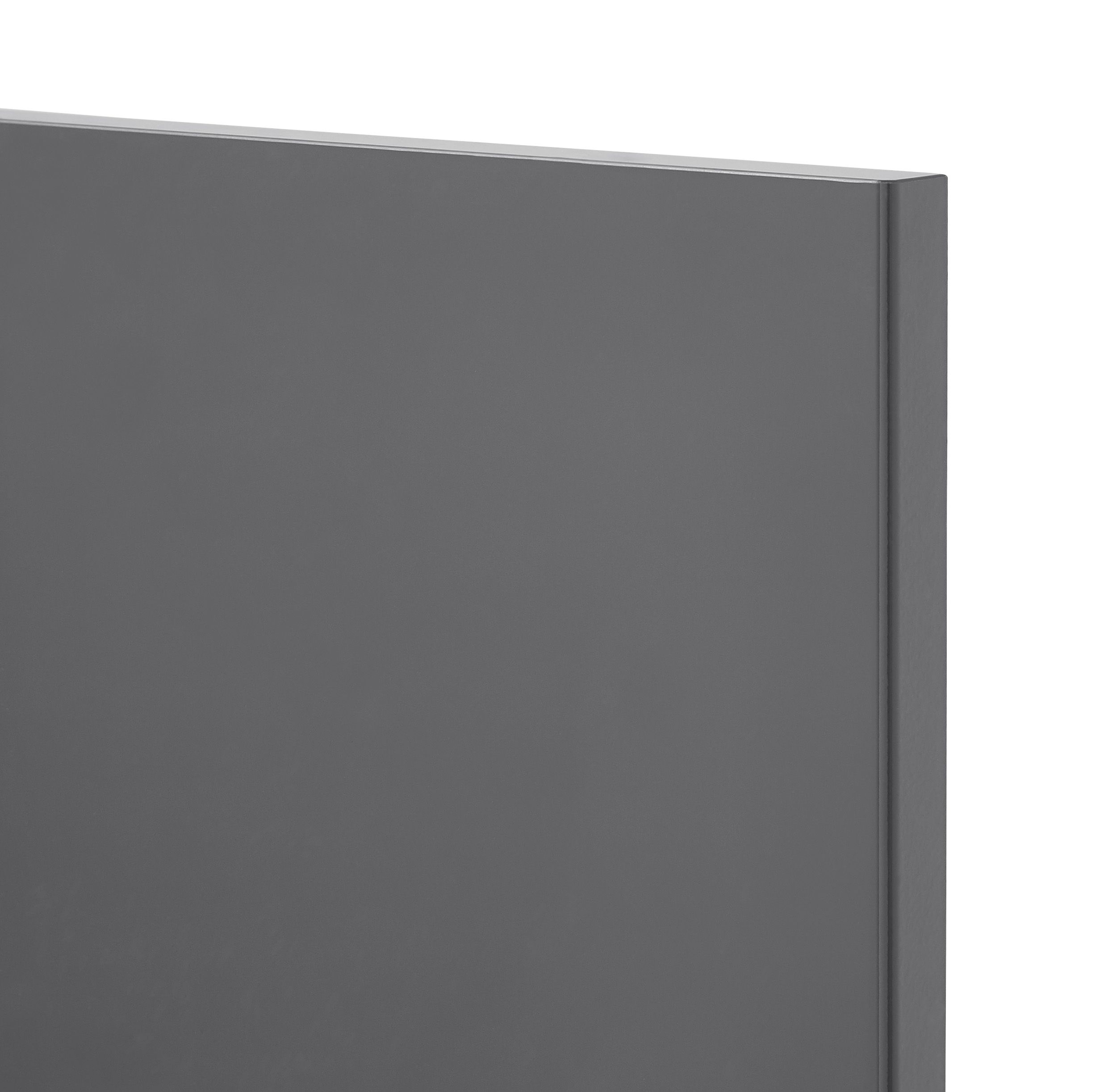 GoodHome Stevia Gloss anthracite slab Tall larder Cabinet door (W)300mm (H)1467mm (T)18mm