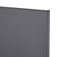 GoodHome Stevia Gloss anthracite slab Tall larder Cabinet door (W)600mm (H)1181mm (T)18mm