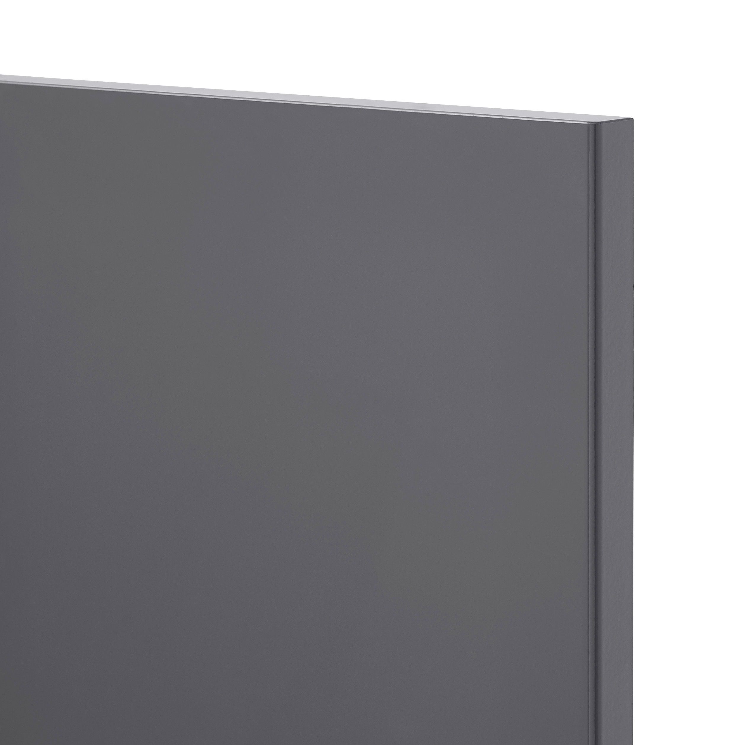 GoodHome Stevia Gloss anthracite slab Tall wall Cabinet door (W)600mm (H)895mm (T)18mm