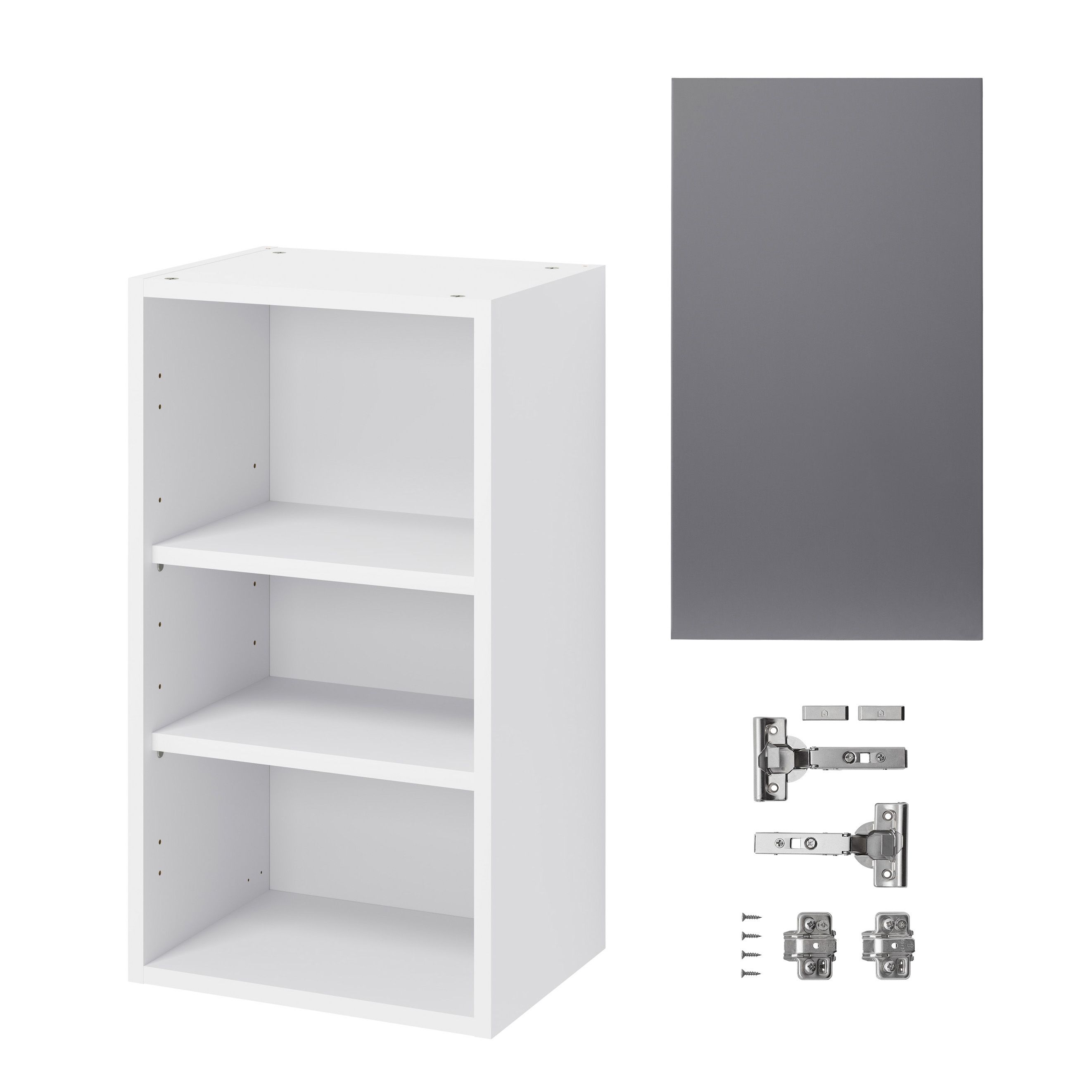GoodHome Stevia Gloss anthracite slab Wall Kitchen cabinet (W)400mm (H)720mm