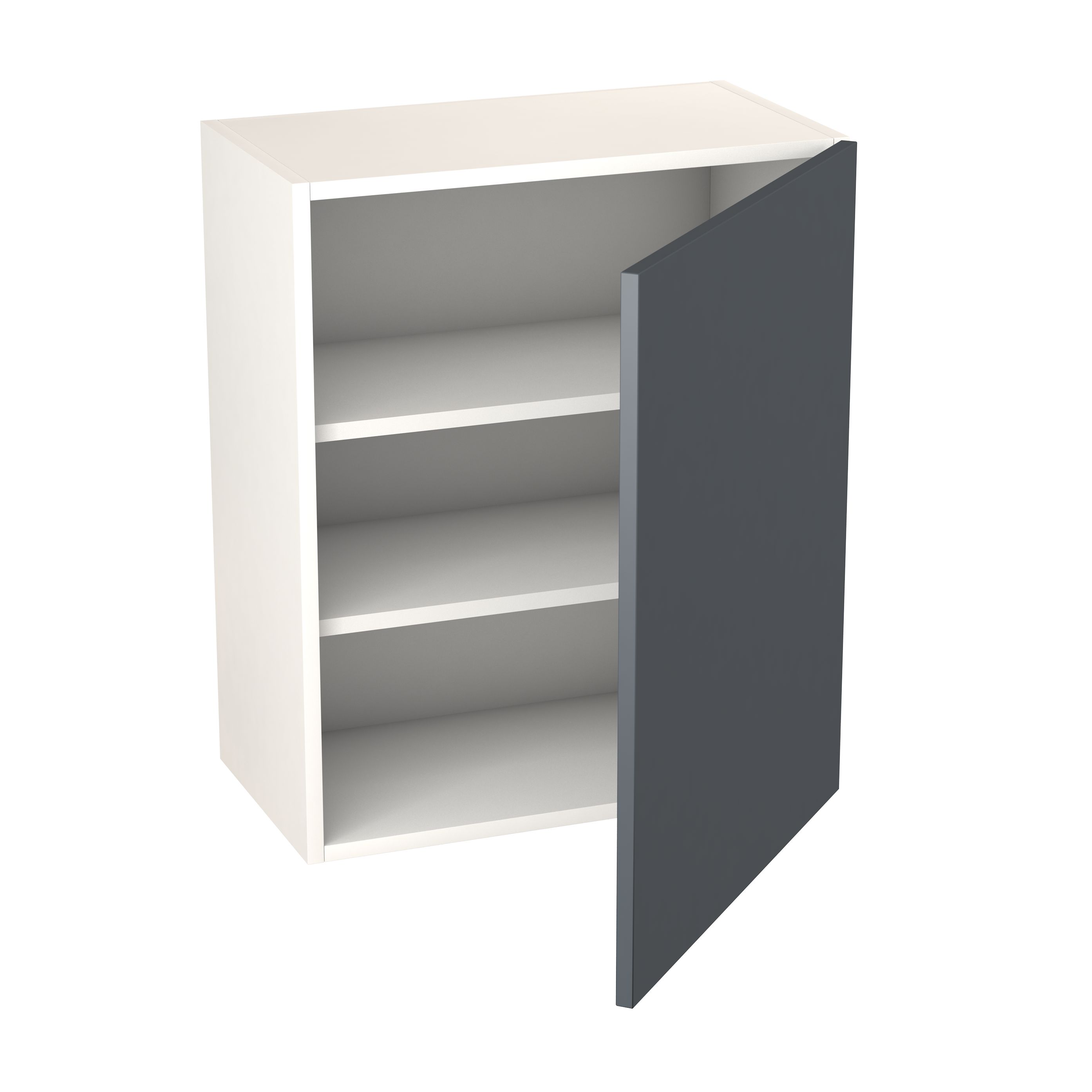 GoodHome Stevia Gloss anthracite slab Wall Kitchen cabinet (W)600mm (H)720mm