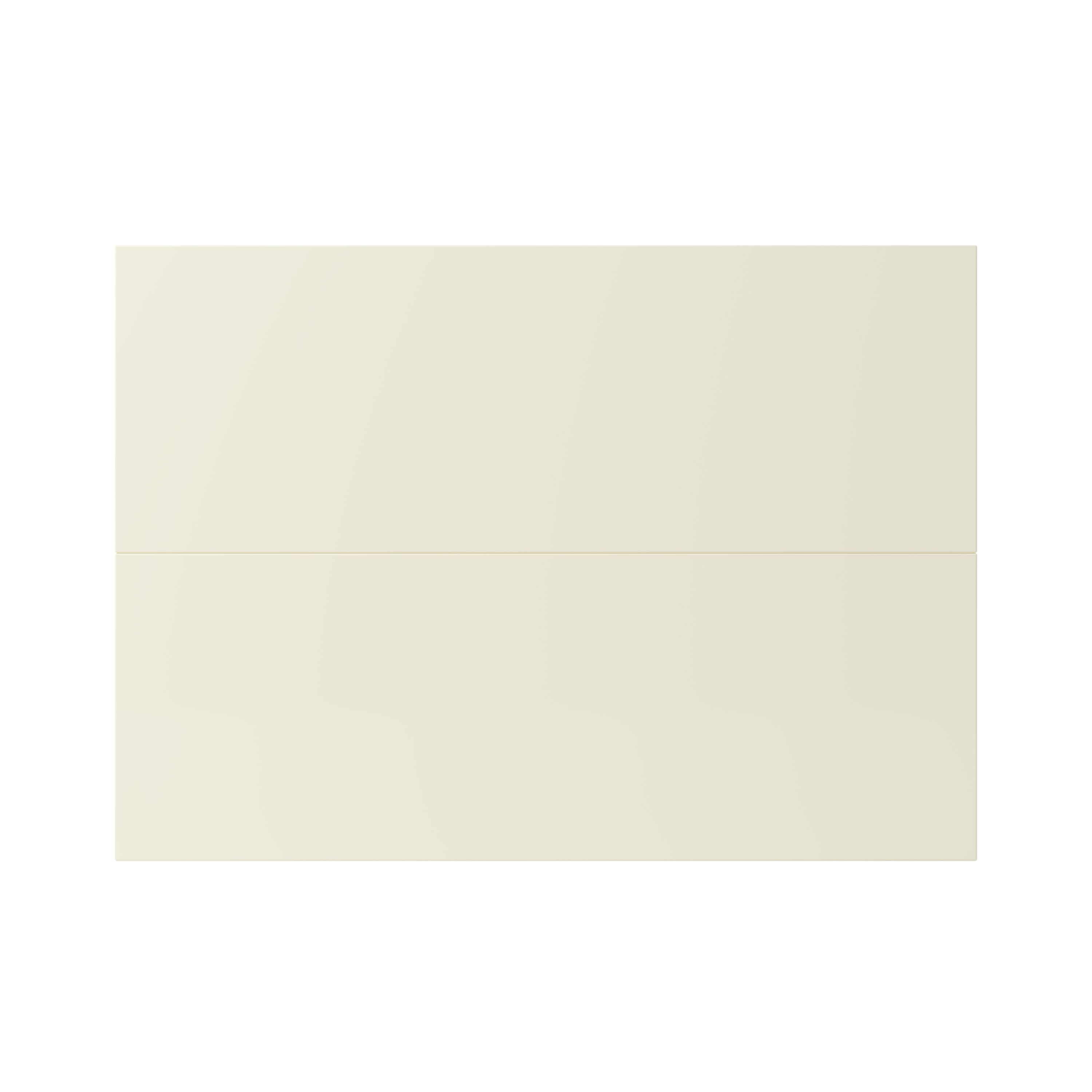 GoodHome Stevia Gloss cream slab Drawer front, bridging door & bi fold door, (W)1000mm (H)356mm (T)18mm