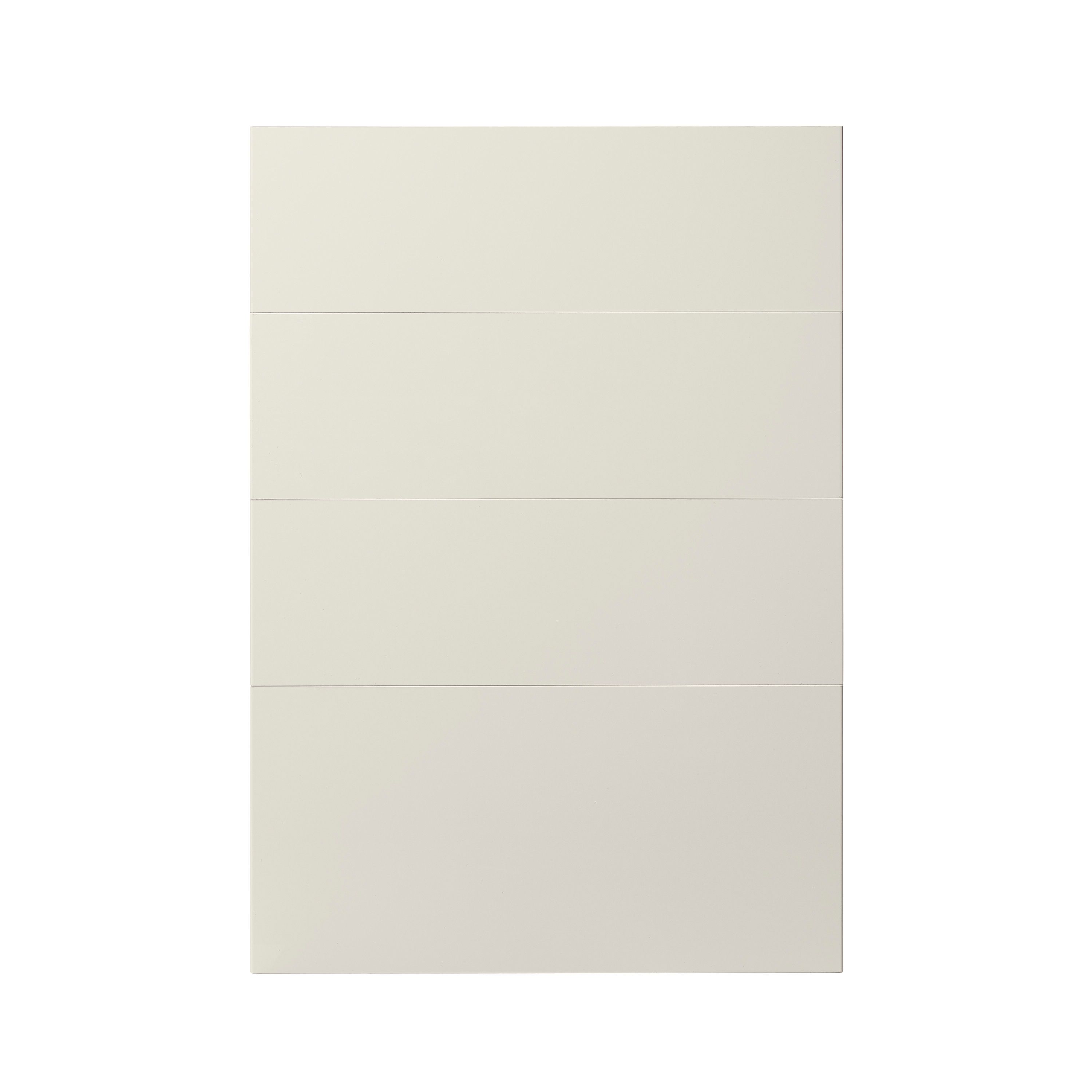 GoodHome Stevia Gloss cream slab Drawer front (W)500mm, Pack of 4