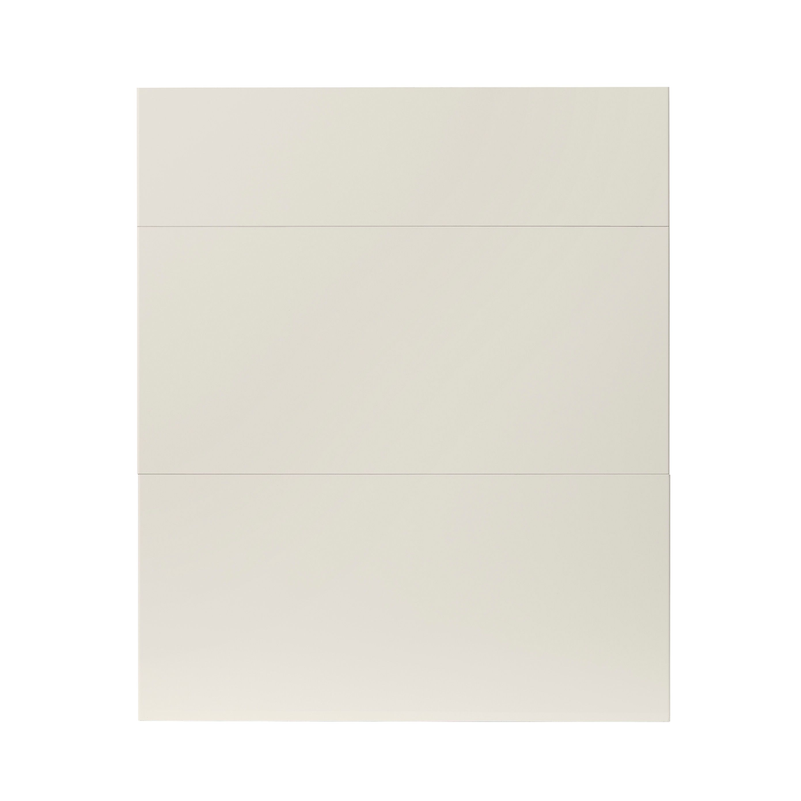 GoodHome Stevia Gloss cream slab Drawer front (W)600mm, Pack of 3