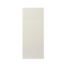 GoodHome Stevia Gloss cream slab Drawerline Cabinet door, (W)300mm (H)715mm (T)18mm