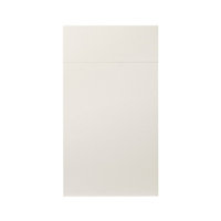 GoodHome Stevia Gloss cream slab Drawerline Cabinet door, (W)500mm (H)715mm (T)18mm