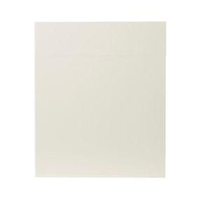 GoodHome Stevia Gloss cream slab Drawerline Cabinet door, (W)600mm (H)715mm (T)18mm