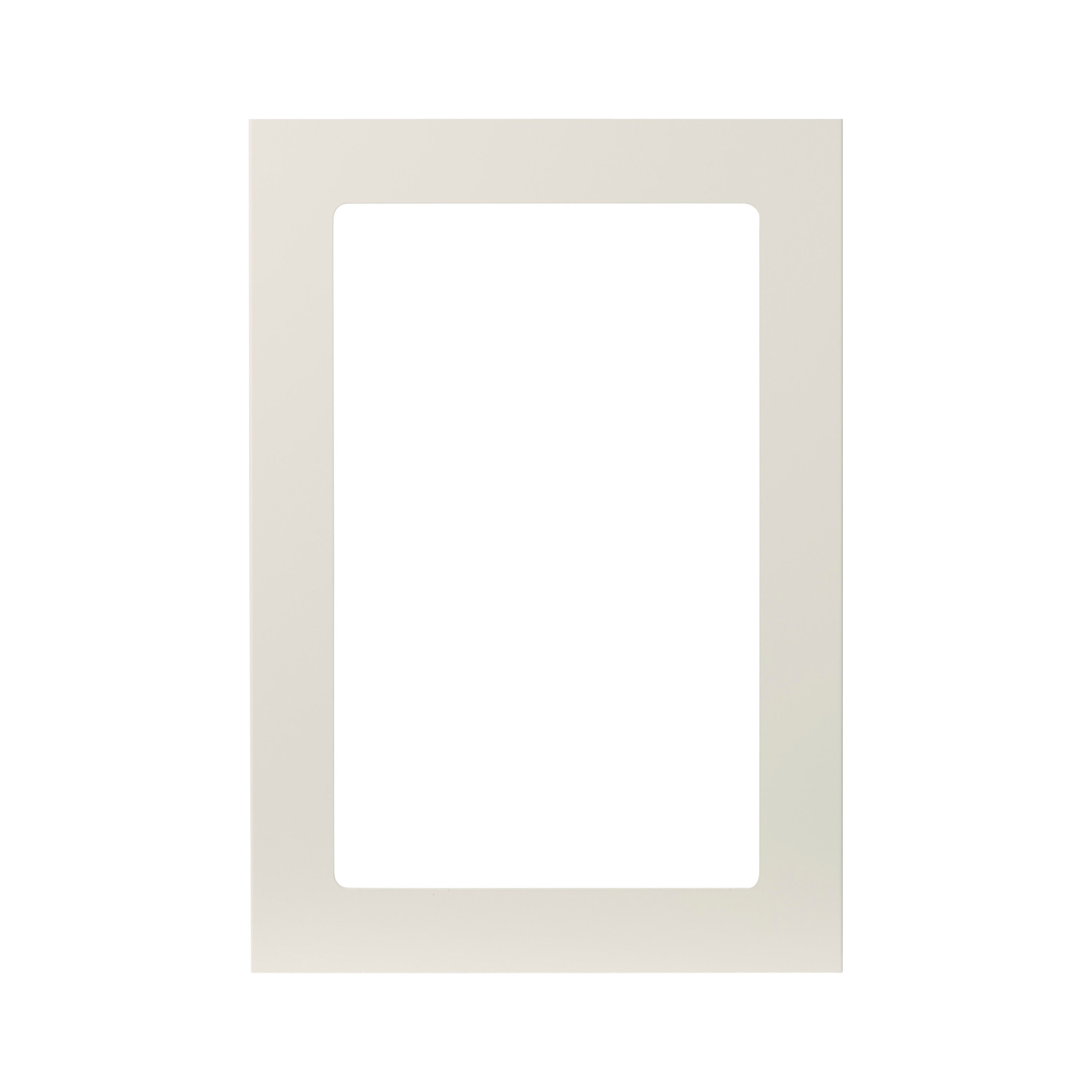 GoodHome Stevia Gloss cream slab Glazed Cabinet door (W)500mm (H)715mm (T)18mm
