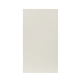 GoodHome Stevia Gloss cream slab Highline Cabinet door (W)400mm (H)715mm (T)18mm