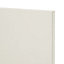 GoodHome Stevia Gloss cream slab Highline Cabinet door (W)400mm (H)715mm (T)18mm