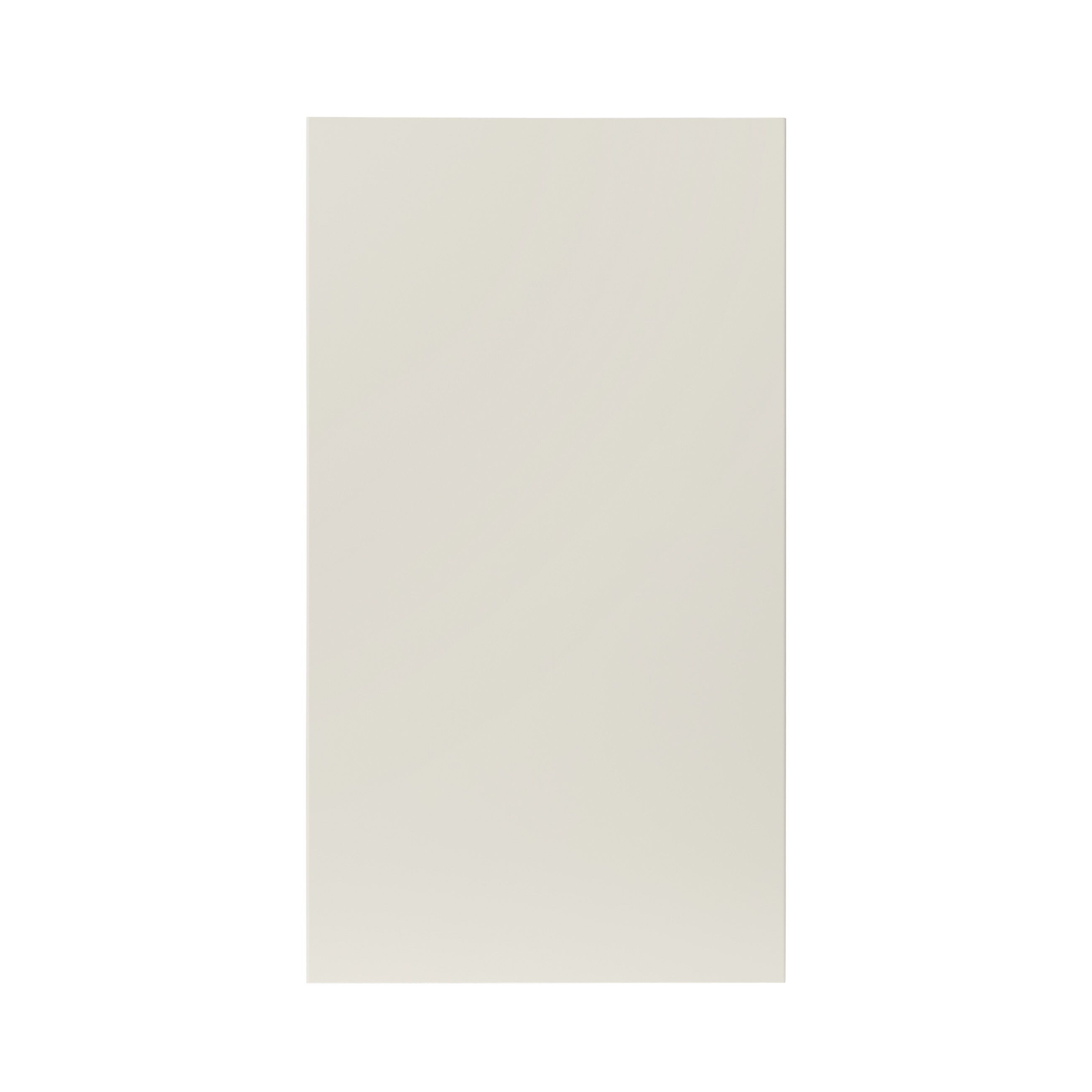 GoodHome Stevia Gloss cream slab Highline Cabinet door (W)450mm (H)715mm (T)18mm