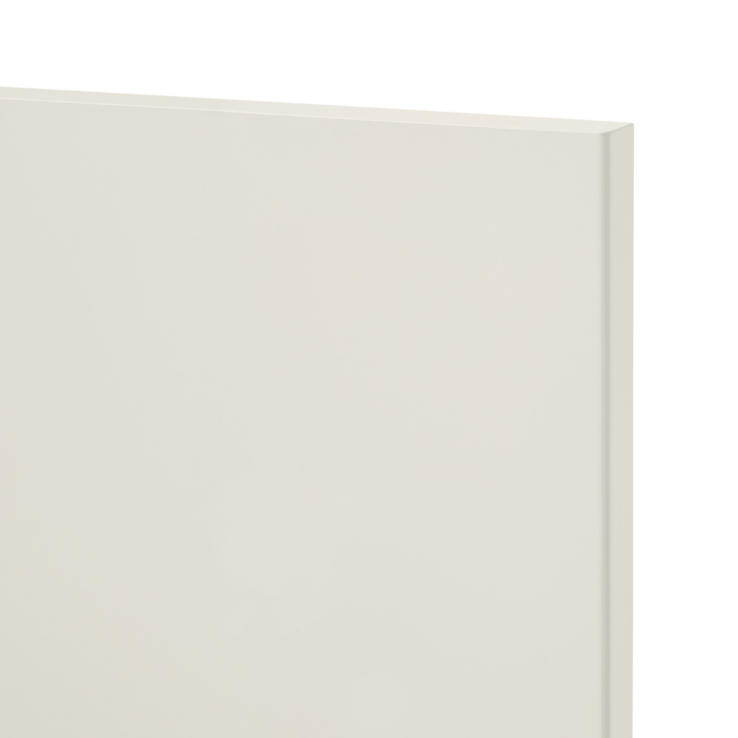 GoodHome Stevia Gloss cream slab Highline Cabinet door (W)450mm (H)715mm (T)18mm