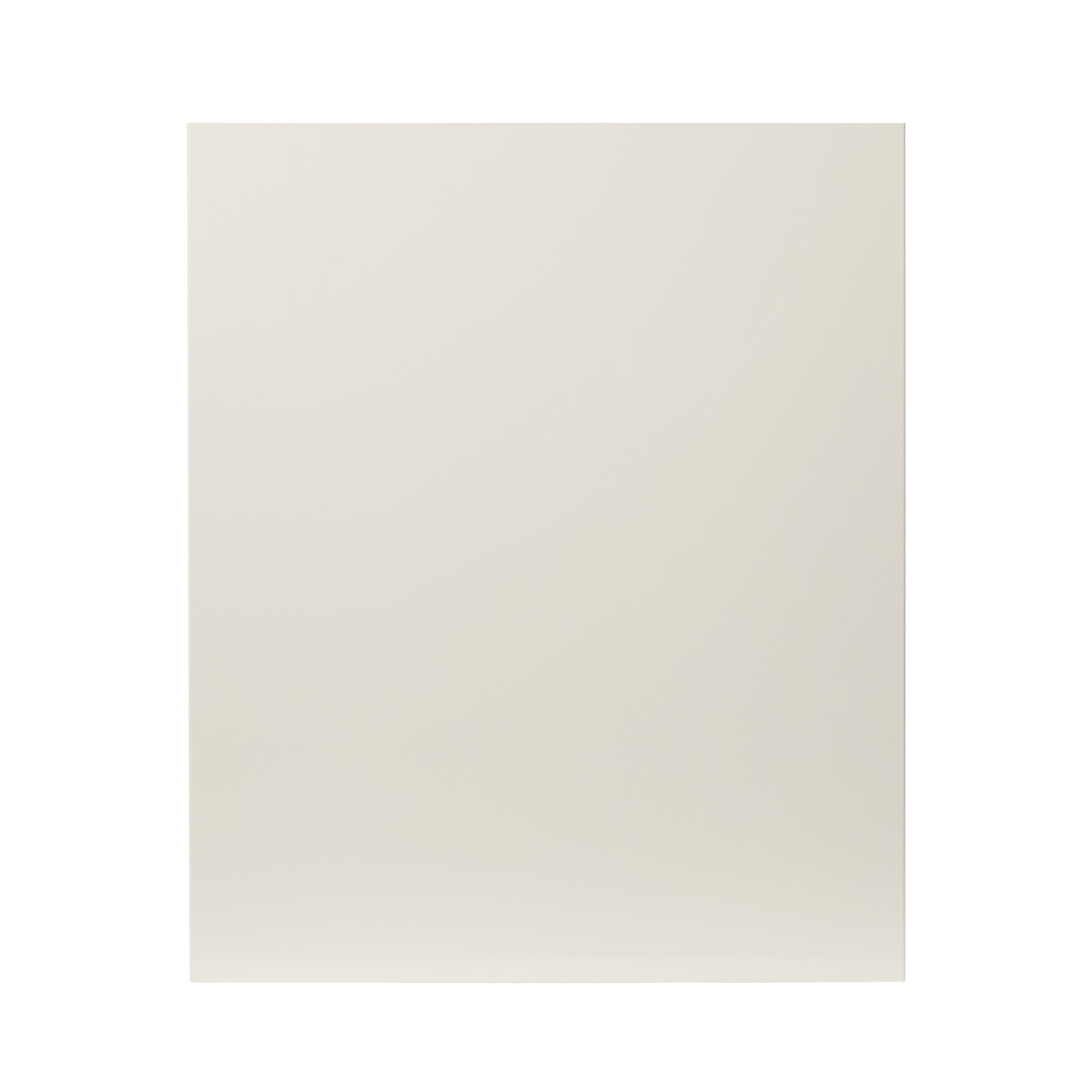 GoodHome Stevia Gloss cream slab Highline Cabinet door (W)600mm (H)715mm (T)18mm
