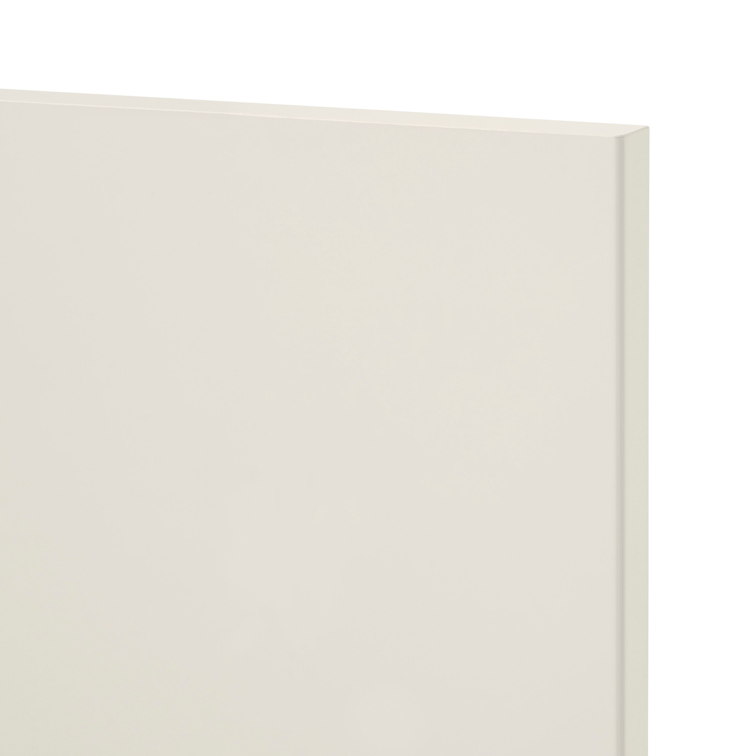 GoodHome Stevia Gloss cream slab Larder Cabinet door (W)300mm (H)1287mm (T)18mm