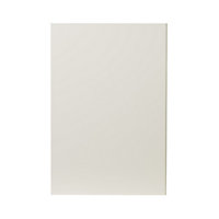 GoodHome Stevia Gloss cream slab Standard Base Clad on end panel (H)900mm (W)610mm
