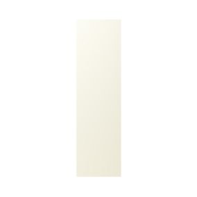 GoodHome Stevia Gloss cream slab Standard End panel (H)2010mm (W)570mm, Pair