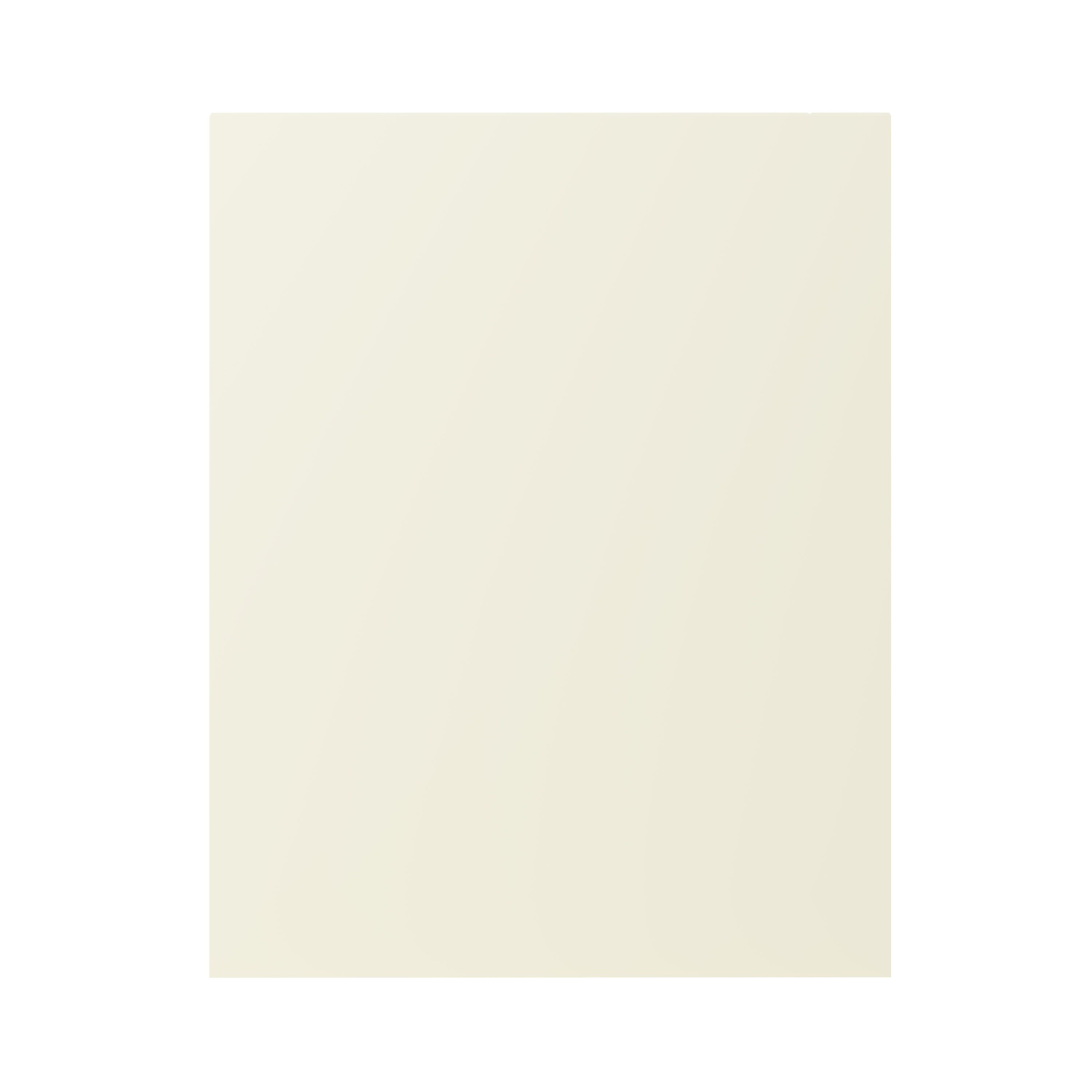 GoodHome Stevia Gloss cream slab Standard End panel (H)720mm (W)570mm