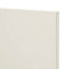 GoodHome Stevia Gloss cream slab Tall appliance Cabinet door (W)600mm (H)633mm (T)18mm