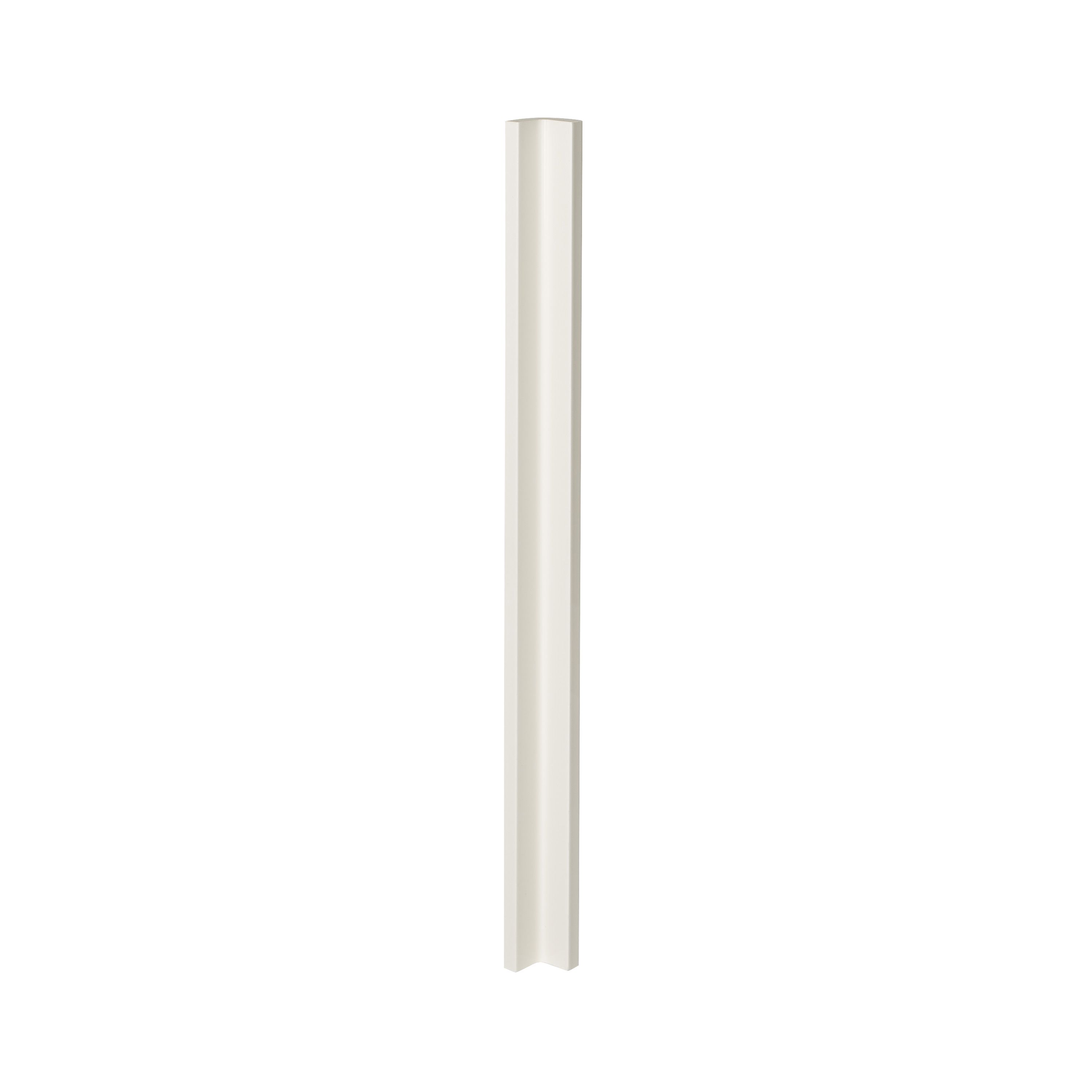 GoodHome Stevia Gloss cream slab Tall Wall corner post, (W)59mm (H)895mm