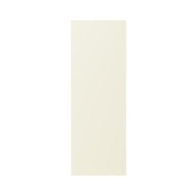 GoodHome Stevia Gloss cream slab Tall Wall End panel (H)900mm (W)320mm