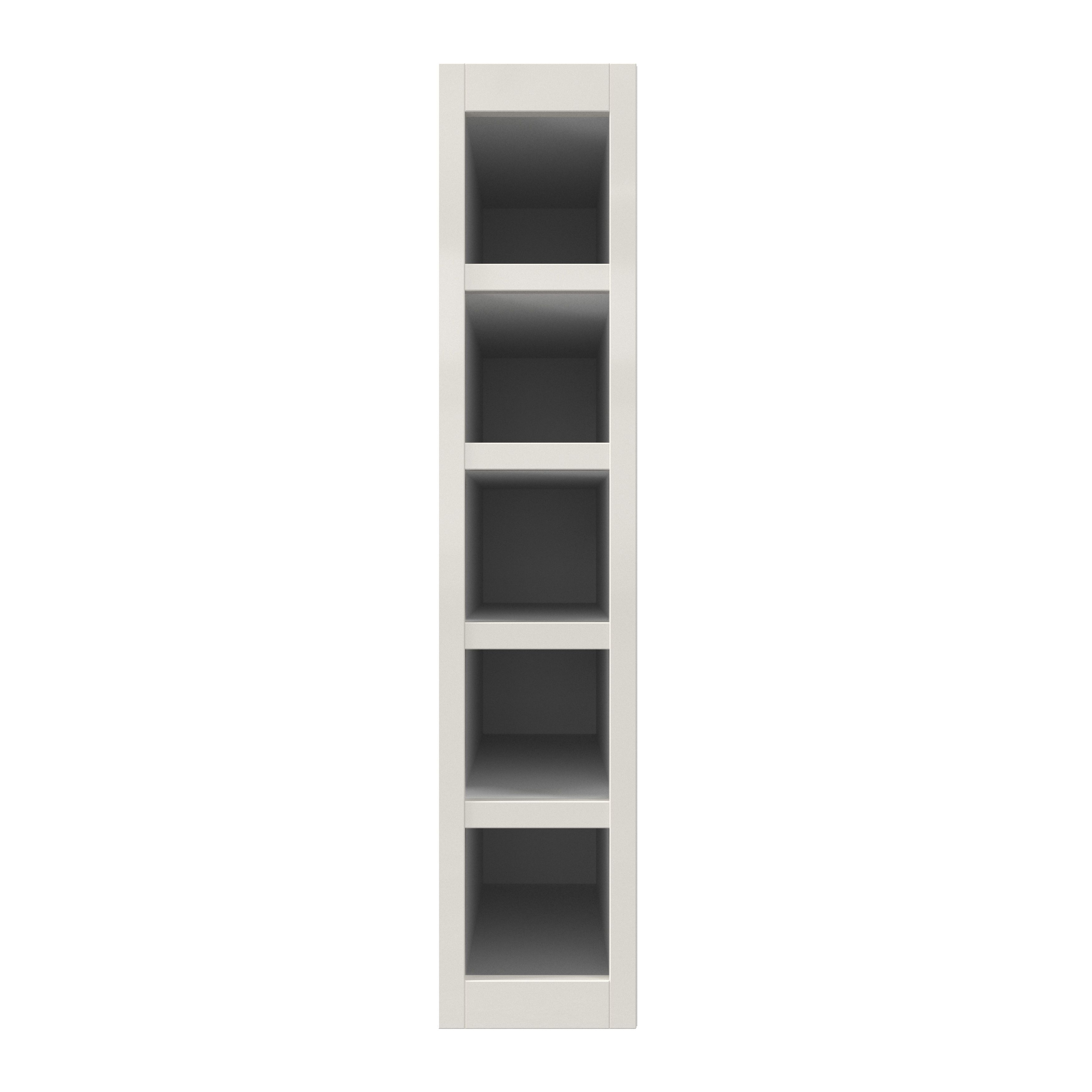 GoodHome Stevia Gloss Cream Wine rack fascia, (H)715mm (W)147mm